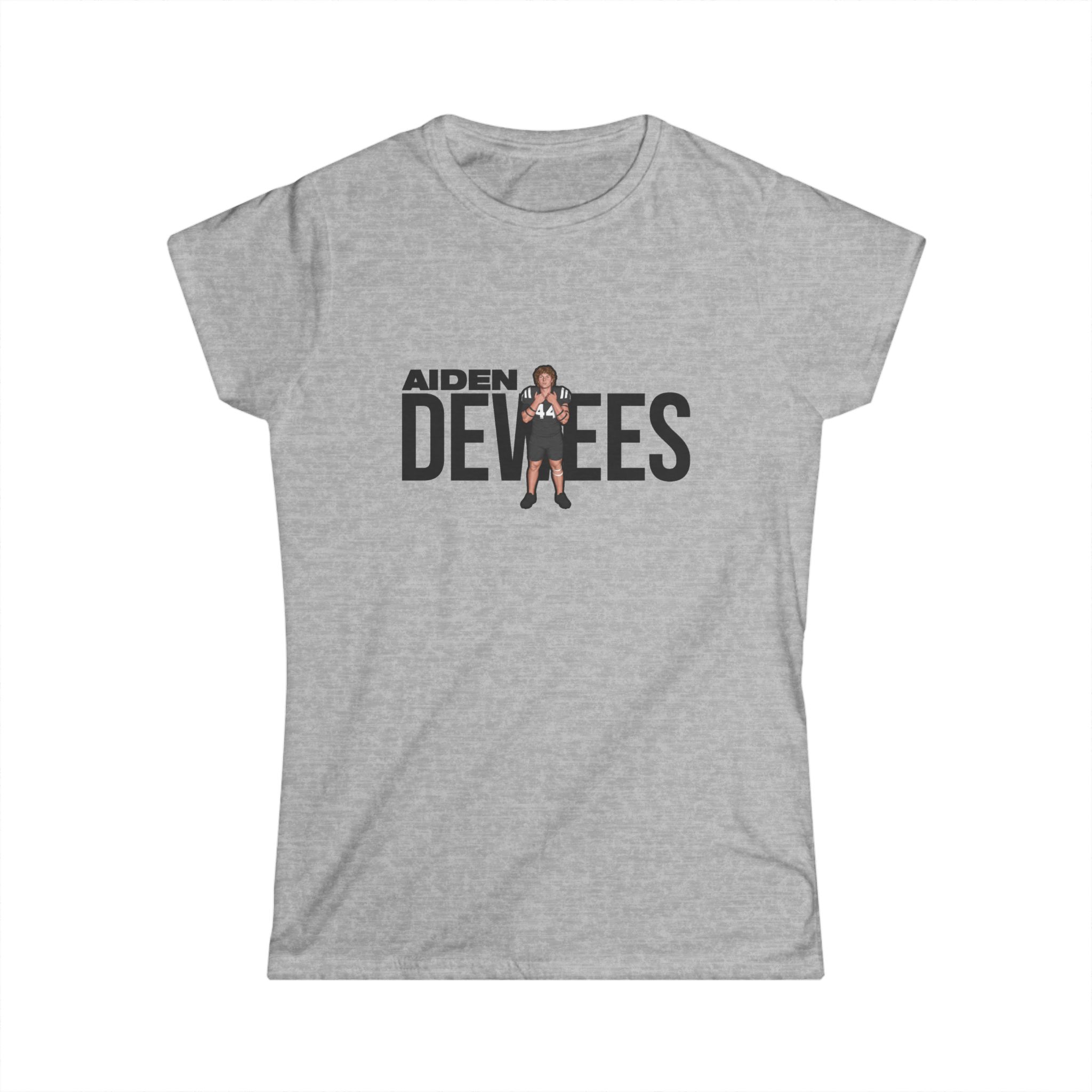 Women's Softstyle Tee — character_player_name in Grey