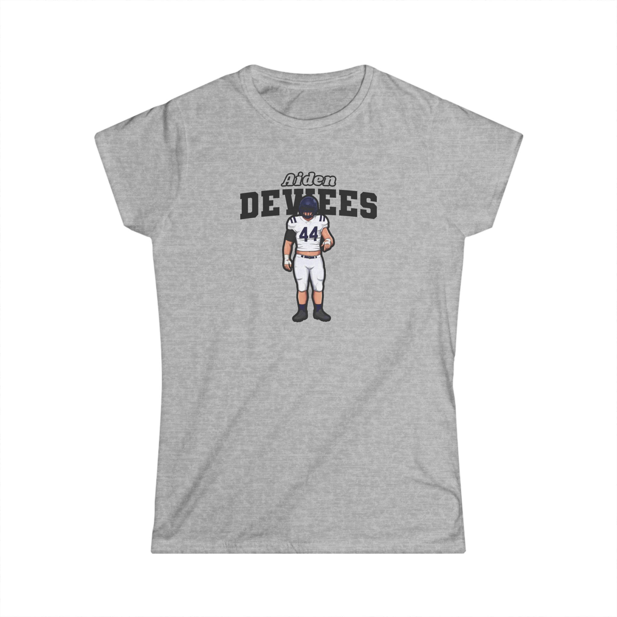 Women's Softstyle Tee — character_name_arch in Grey