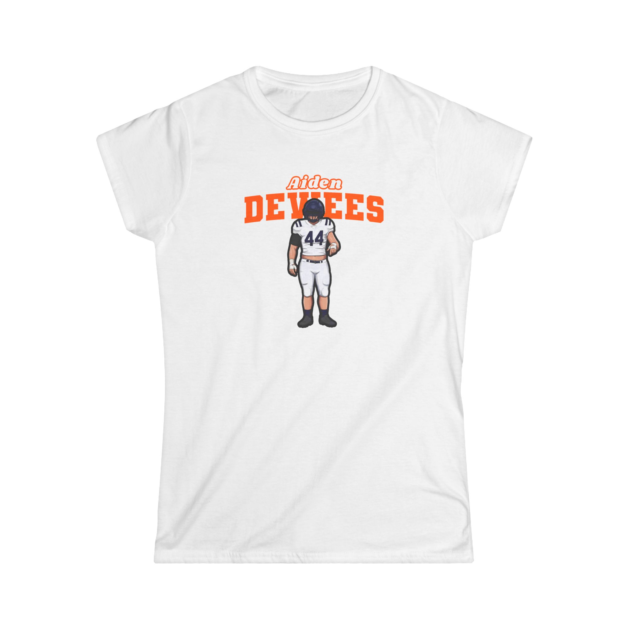 Women's Softstyle Tee — character_name_arch in White
