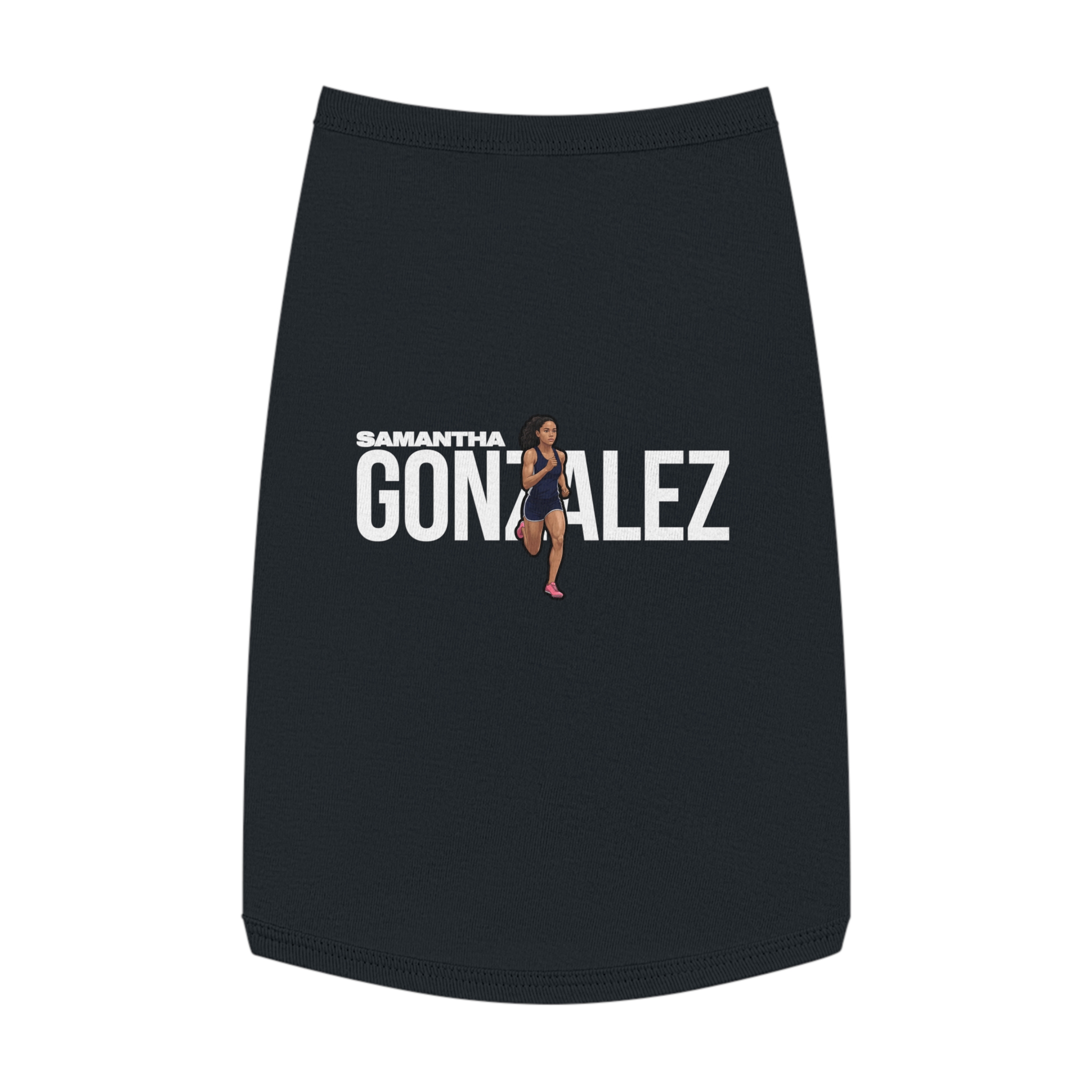 Pet Tank Top — character_player_name in Black
