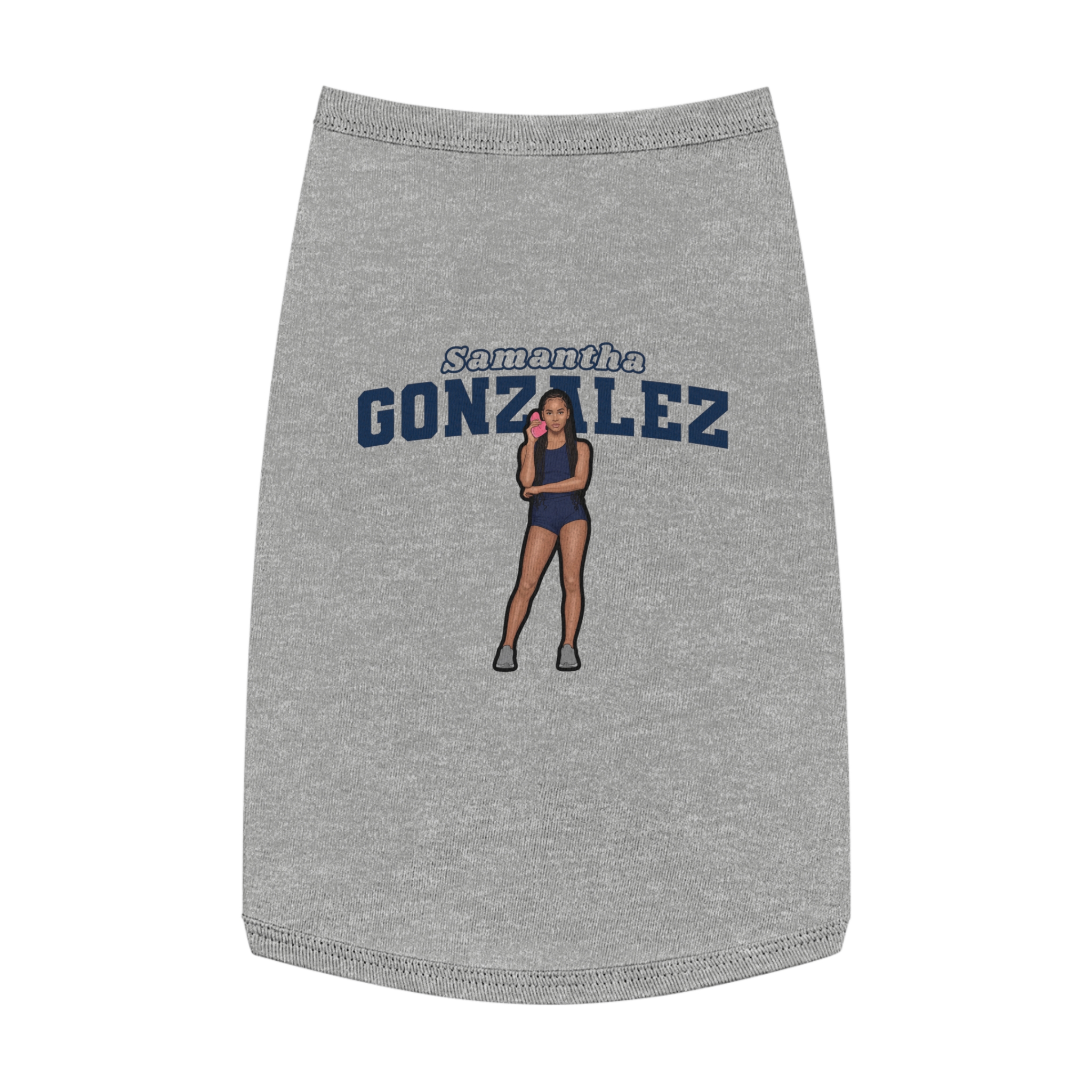 Pet Tank Top — character_name_arch in White