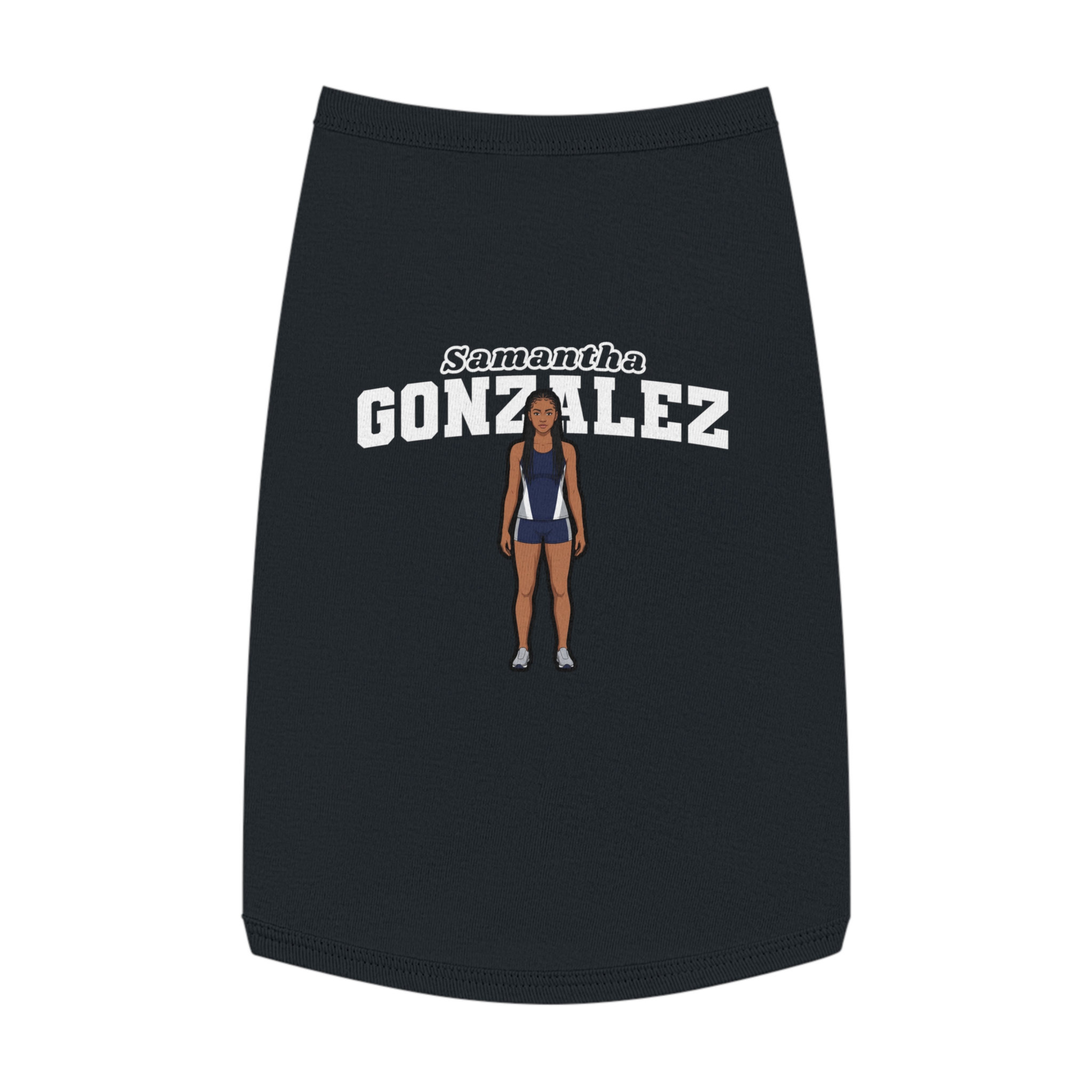 Pet Tank Top — character_name_arch in Black