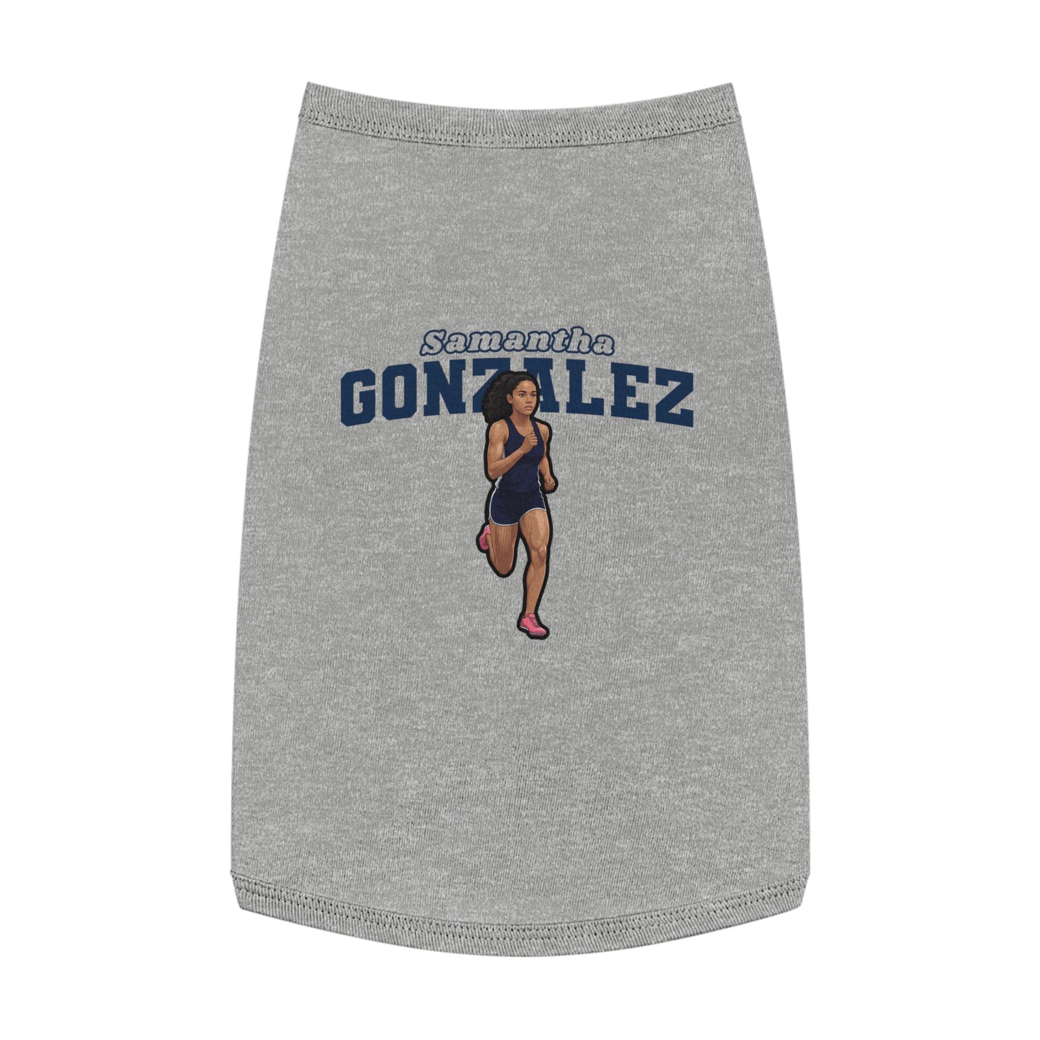 Pet Tank Top — character_name_arch in White