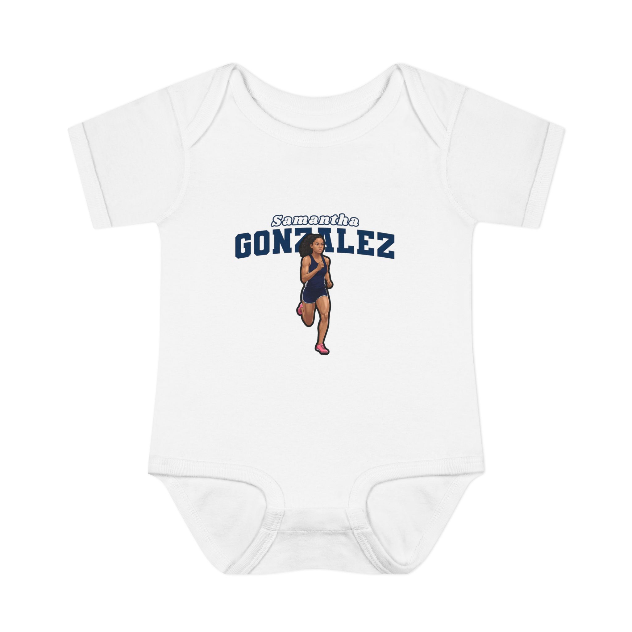 Baby Onesie — character_name_arch in White