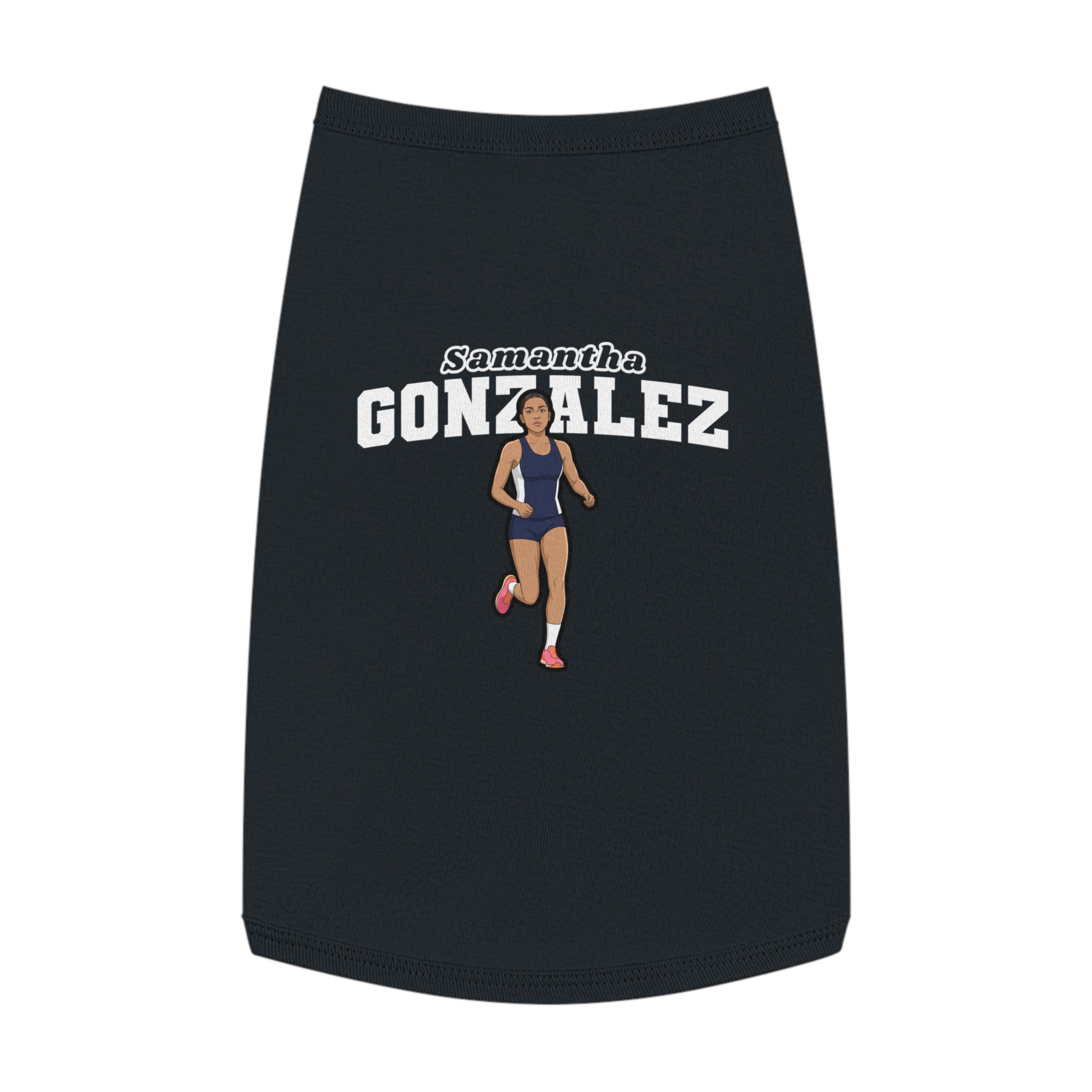 Pet Tank Top — character_name_arch in Black