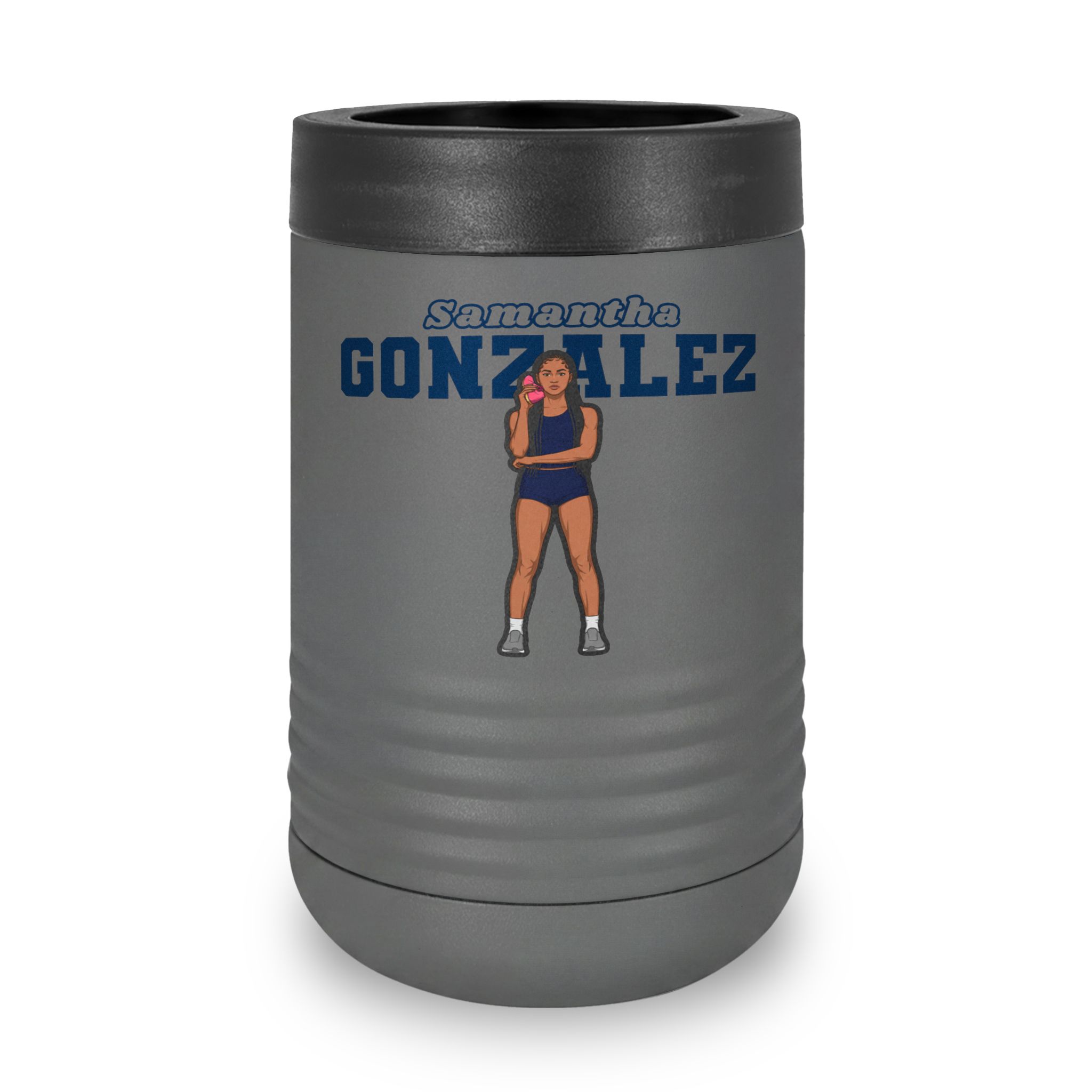 Stainless Can Cooler — character_name_arch in Grey