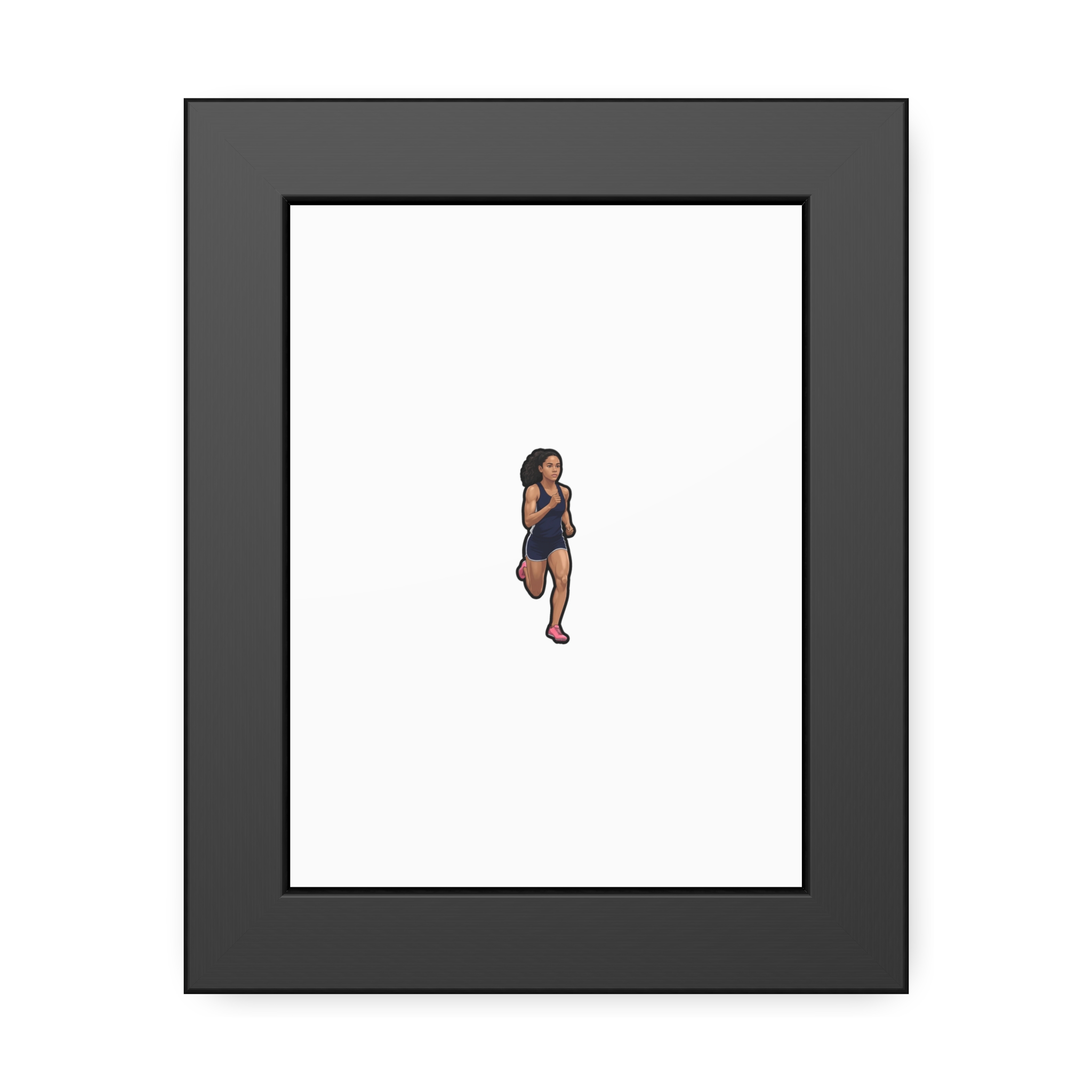 Framed Poster — character_player_name in Black