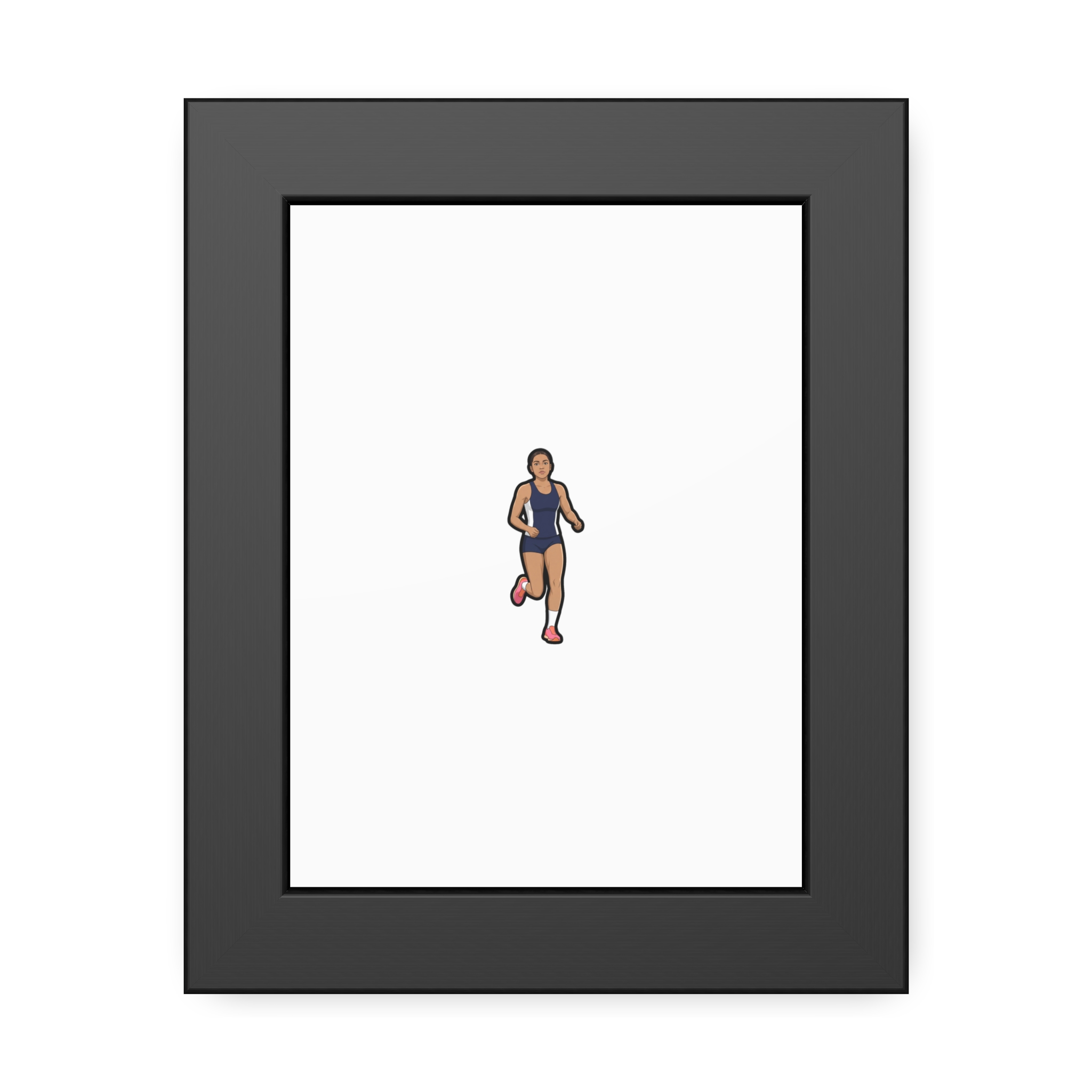 Framed Poster — character_player_name in Black