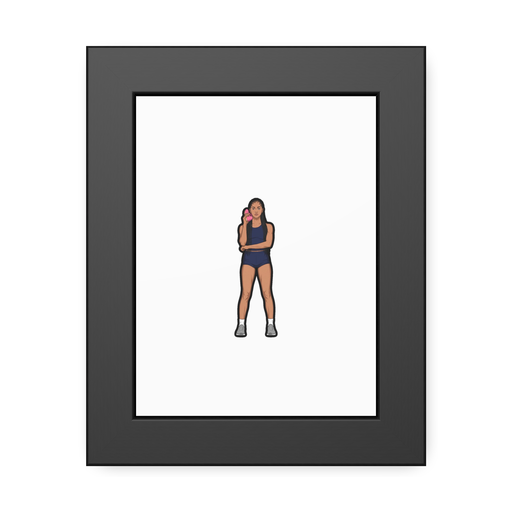 Framed Poster — character_name_arch in Black