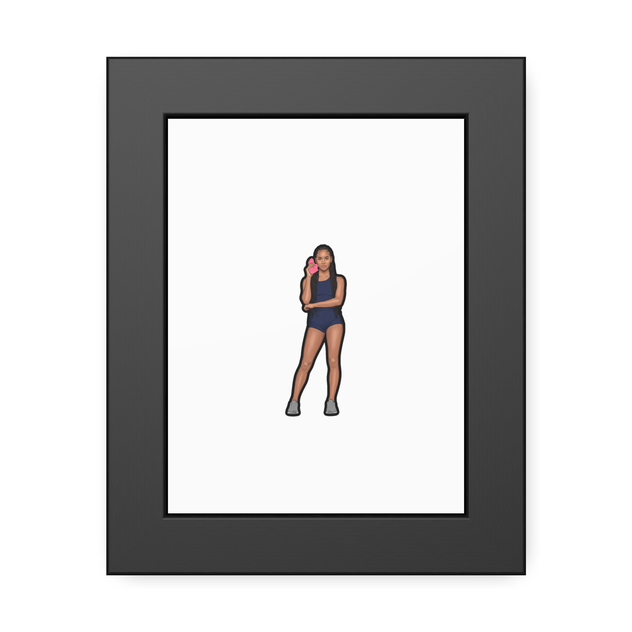 Framed Poster — character_name_arch in Black