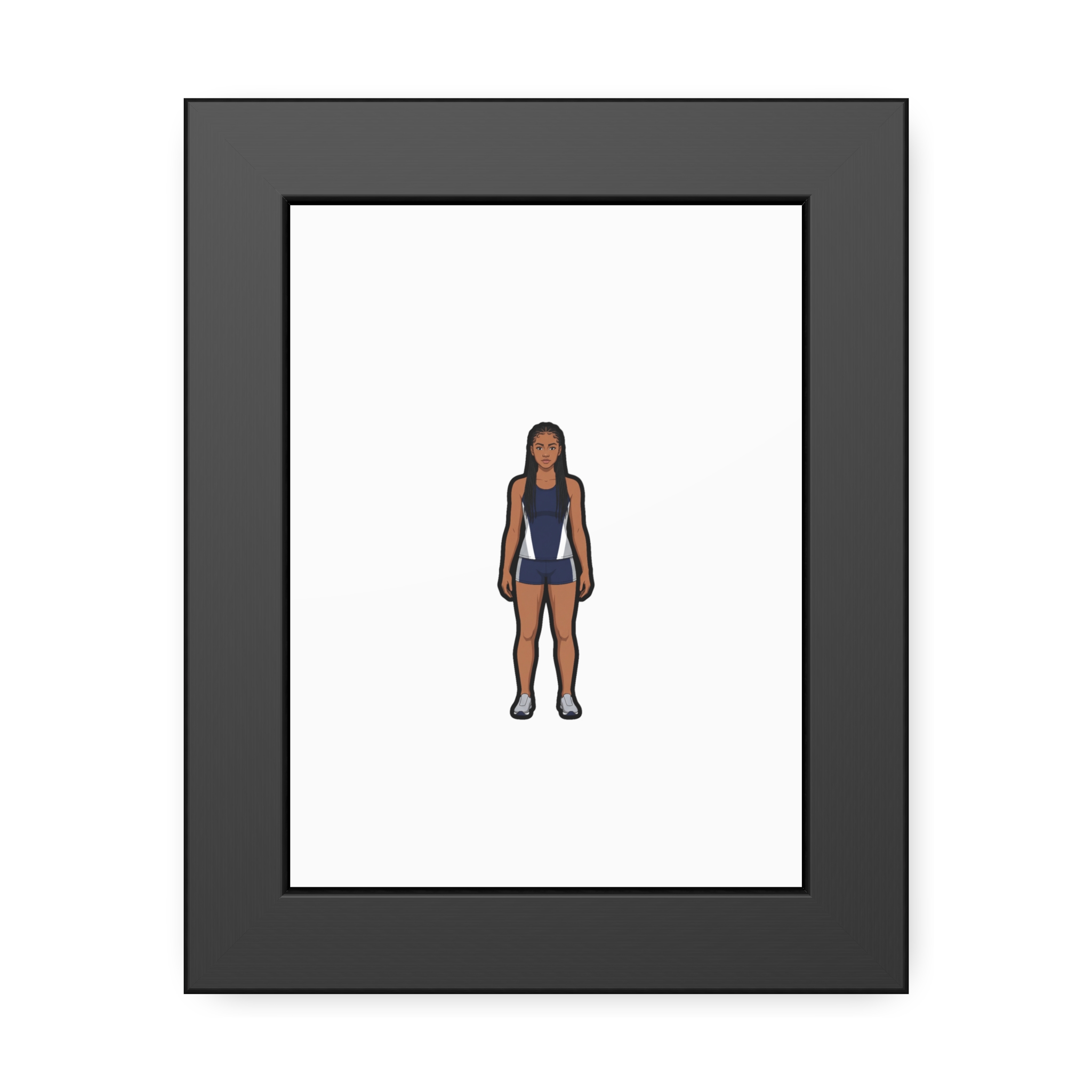 Framed Poster — character_name_arch in Black