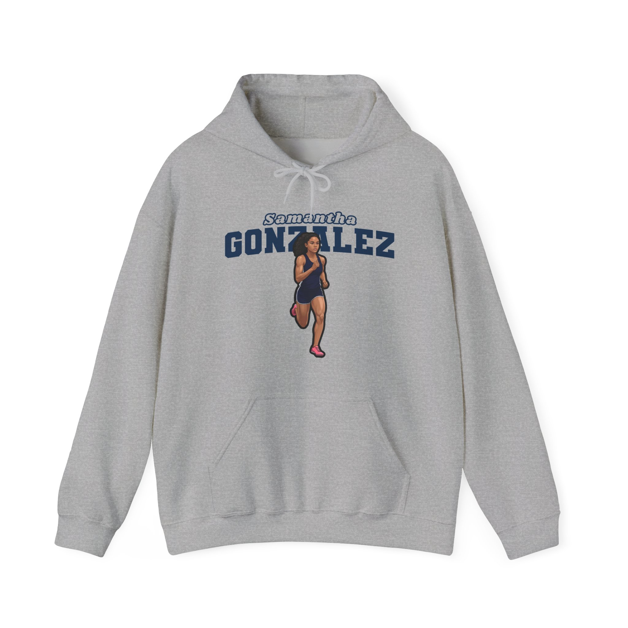 Hoodie — character_name_arch in Grey