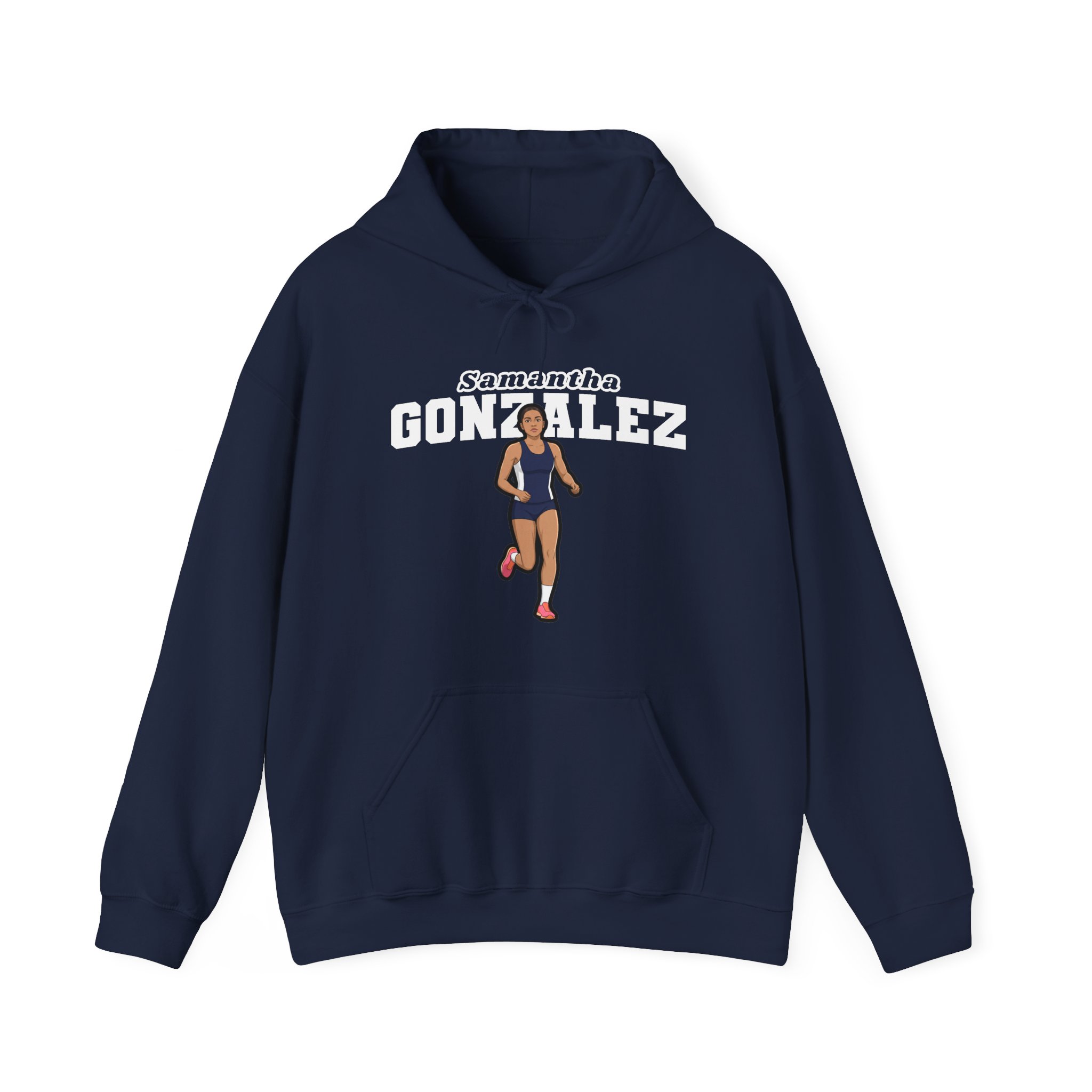Hoodie — character_name_arch in Navy