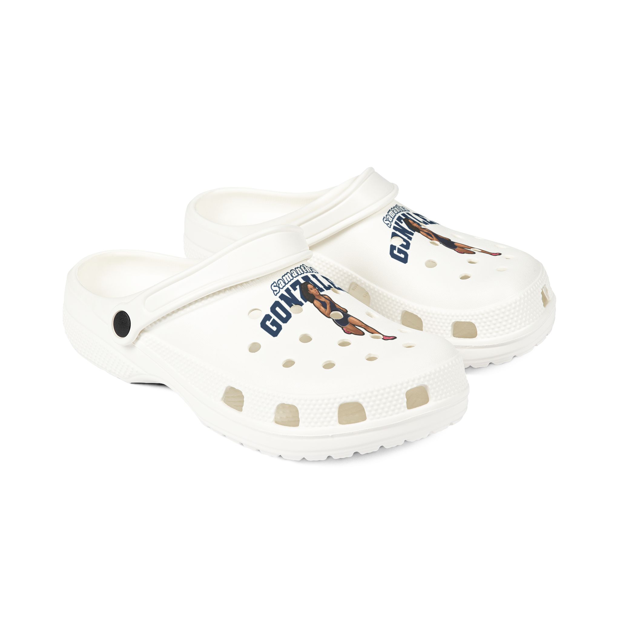 Rubber Clogs — character_name_arch in White