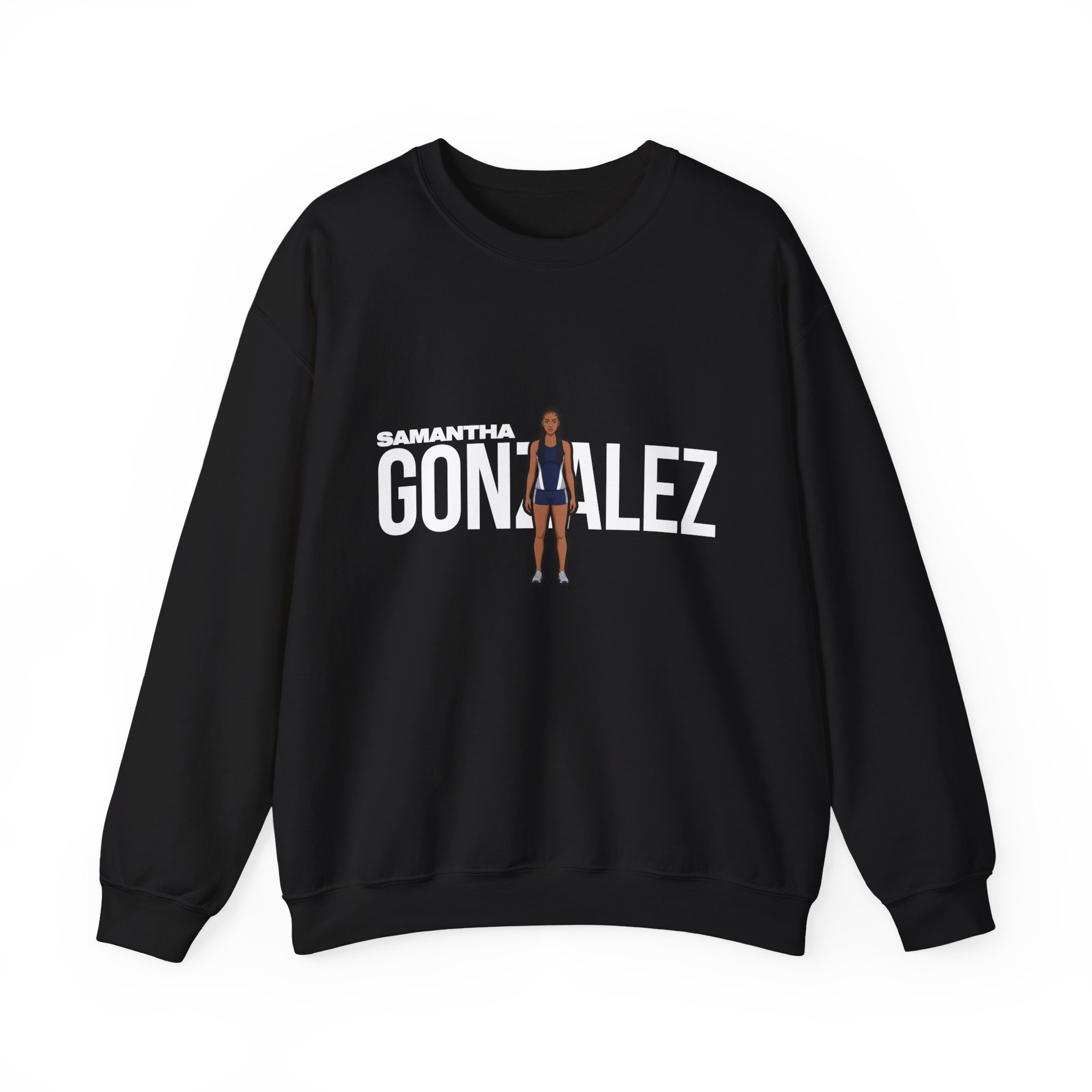 Crewneck Sweatshirt — character_player_name in Black