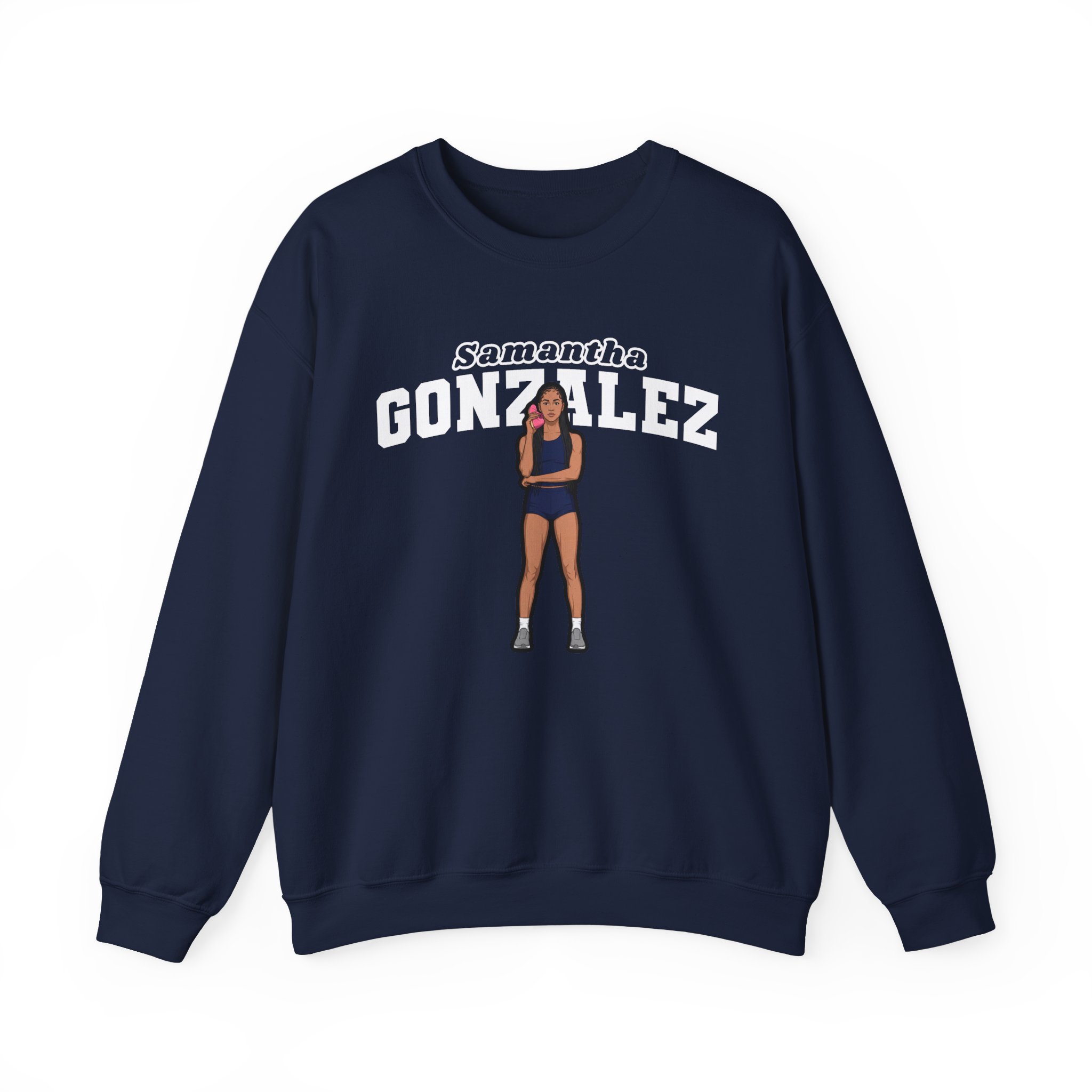 Crewneck Sweatshirt — character_name_arch in Navy