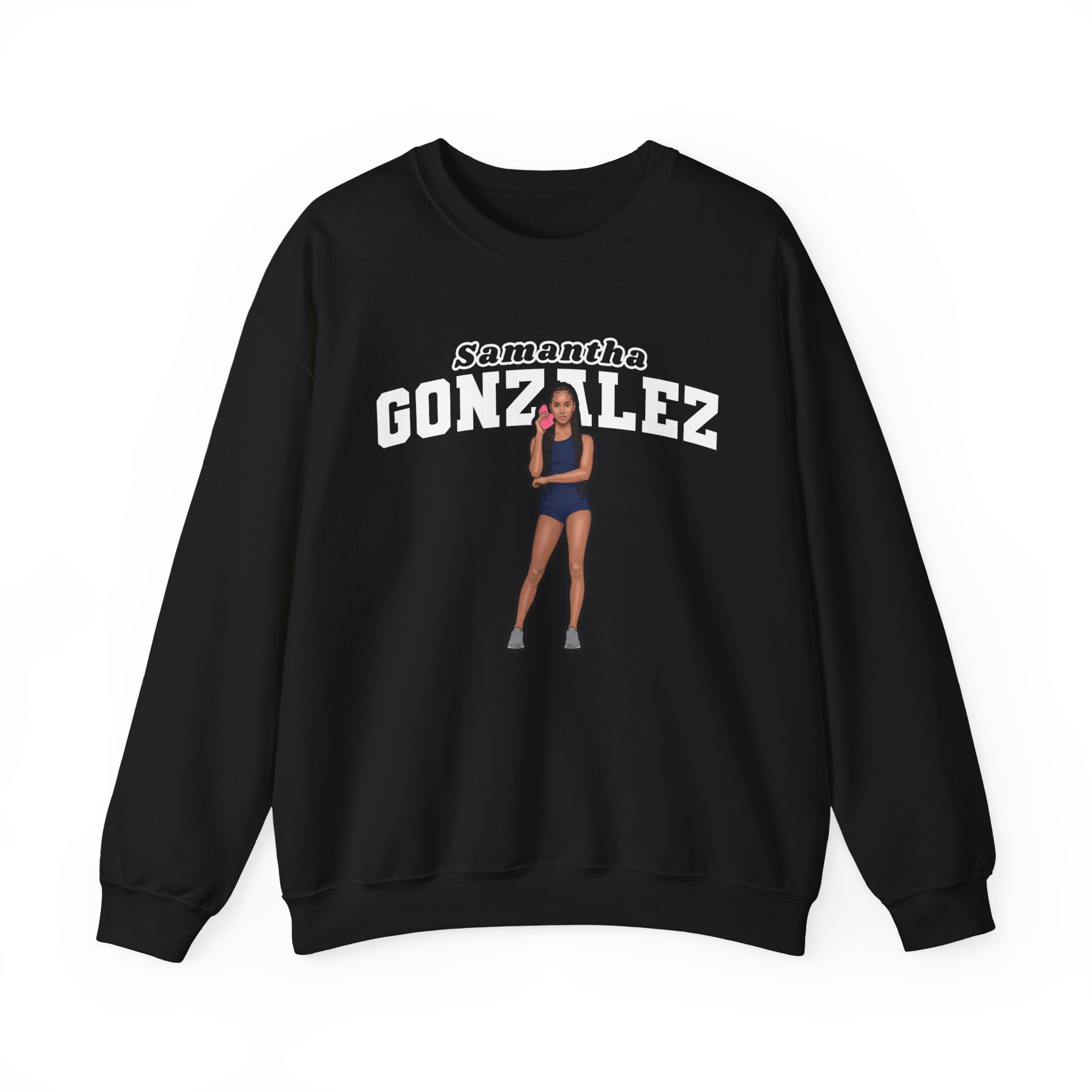 Crewneck Sweatshirt — character_name_arch in Black