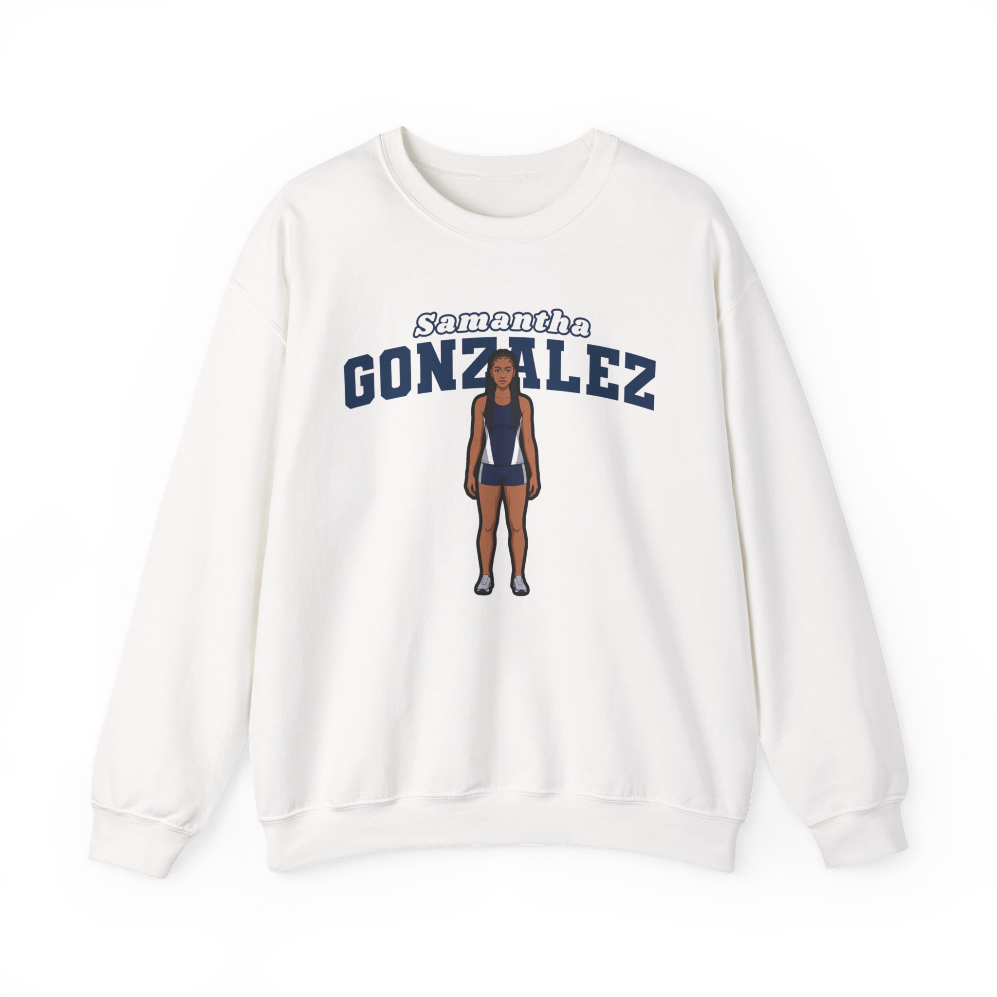 Crewneck Sweatshirt — character_name_arch in White