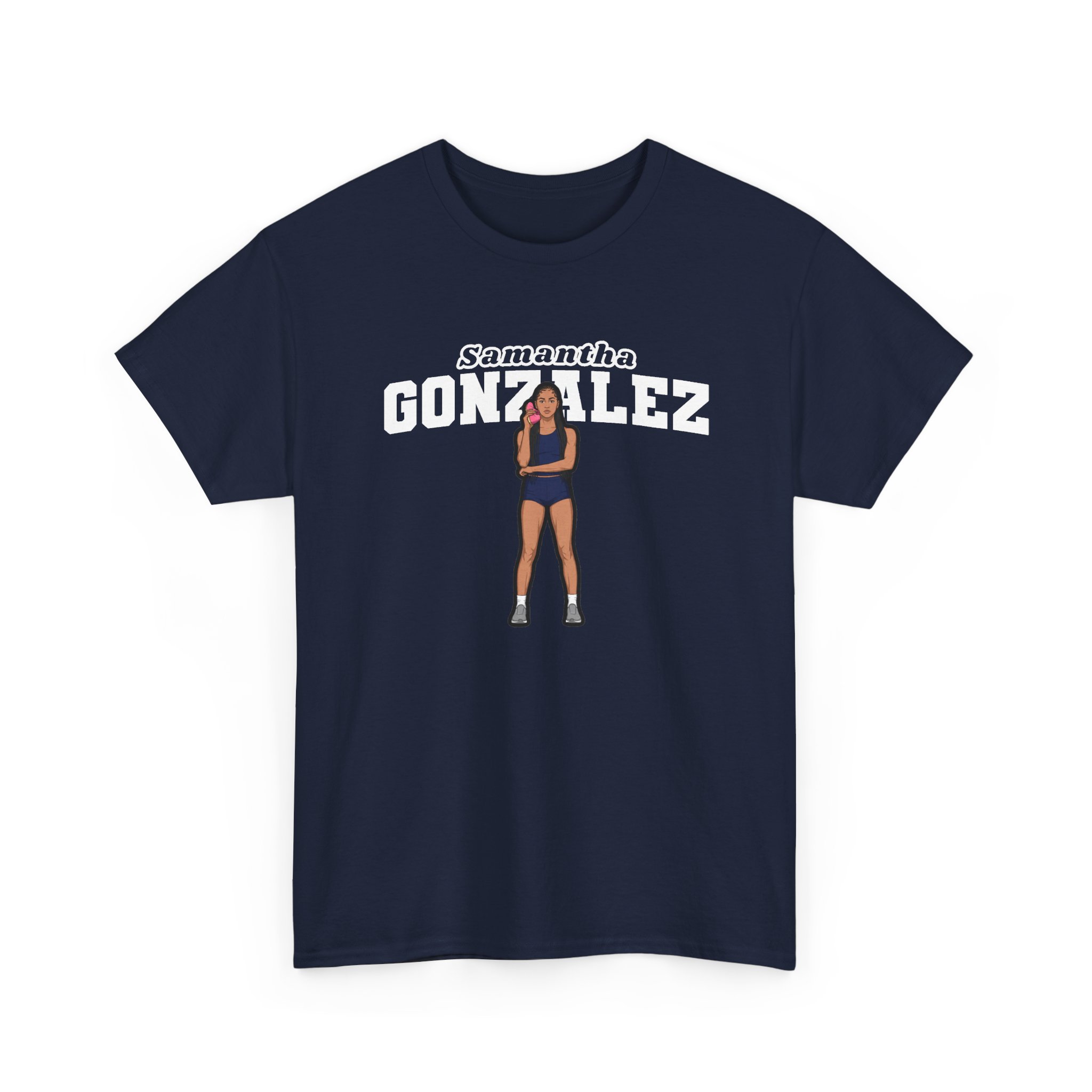 Tee — character_name_arch in Navy