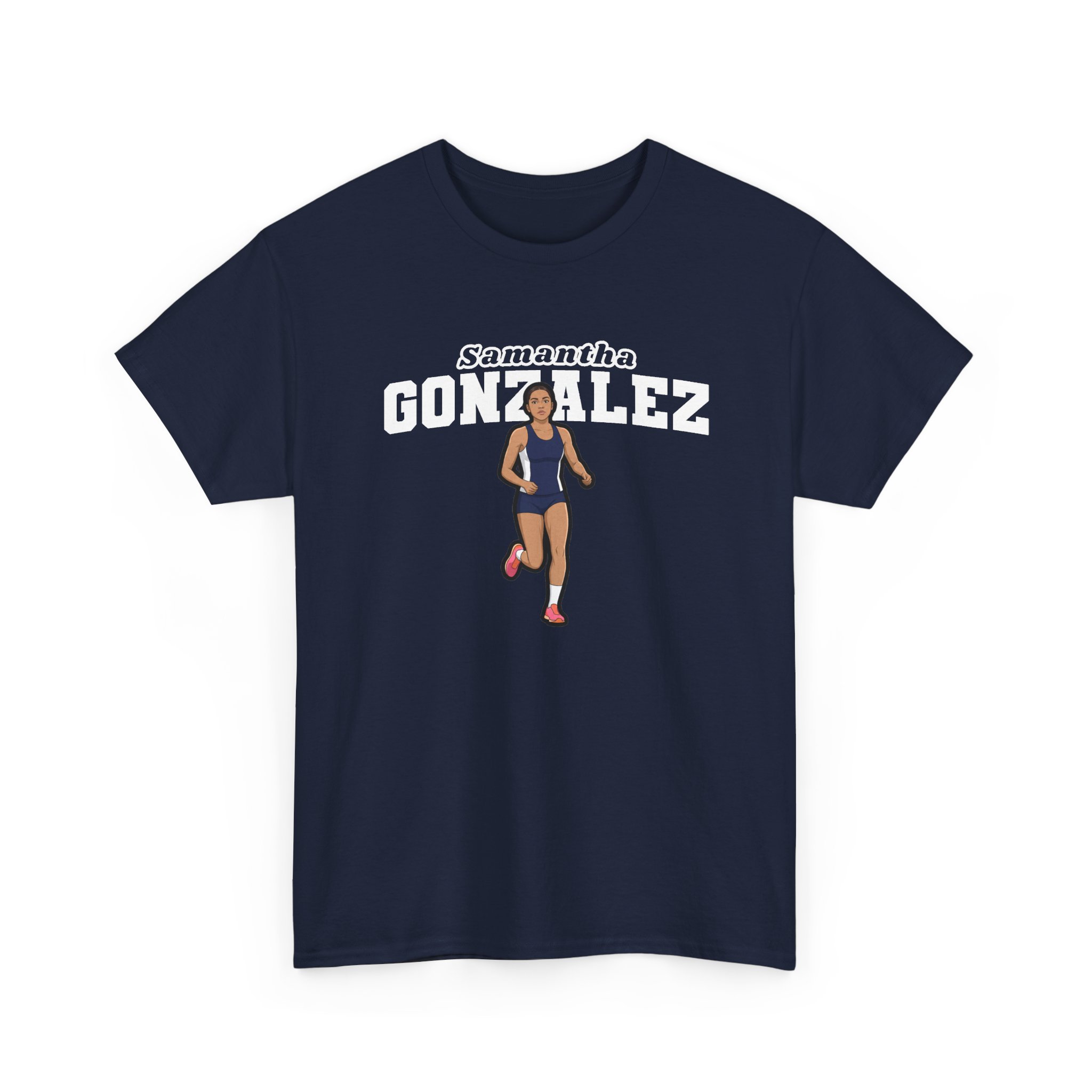 Tee — character_name_arch in Navy