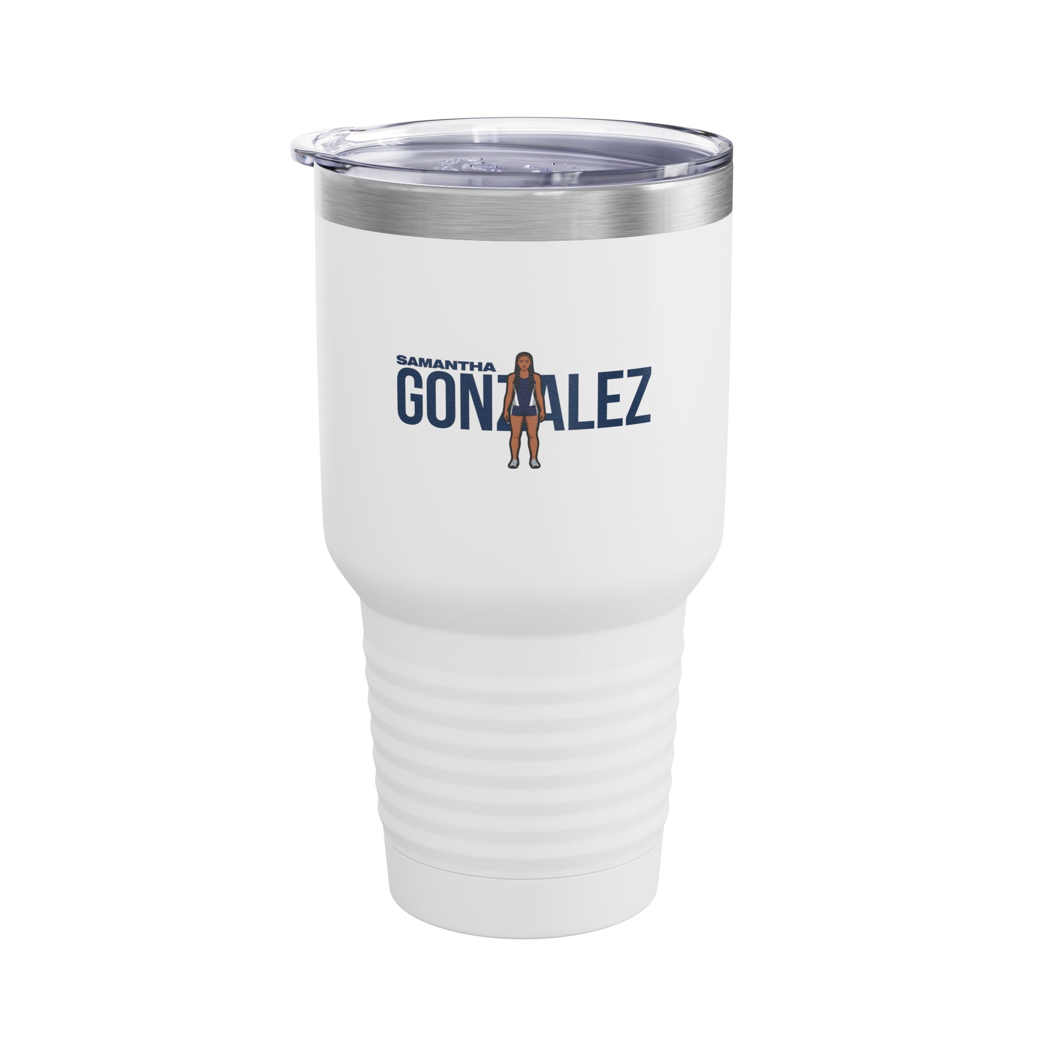 30oz Tumbler — character_player_name in White