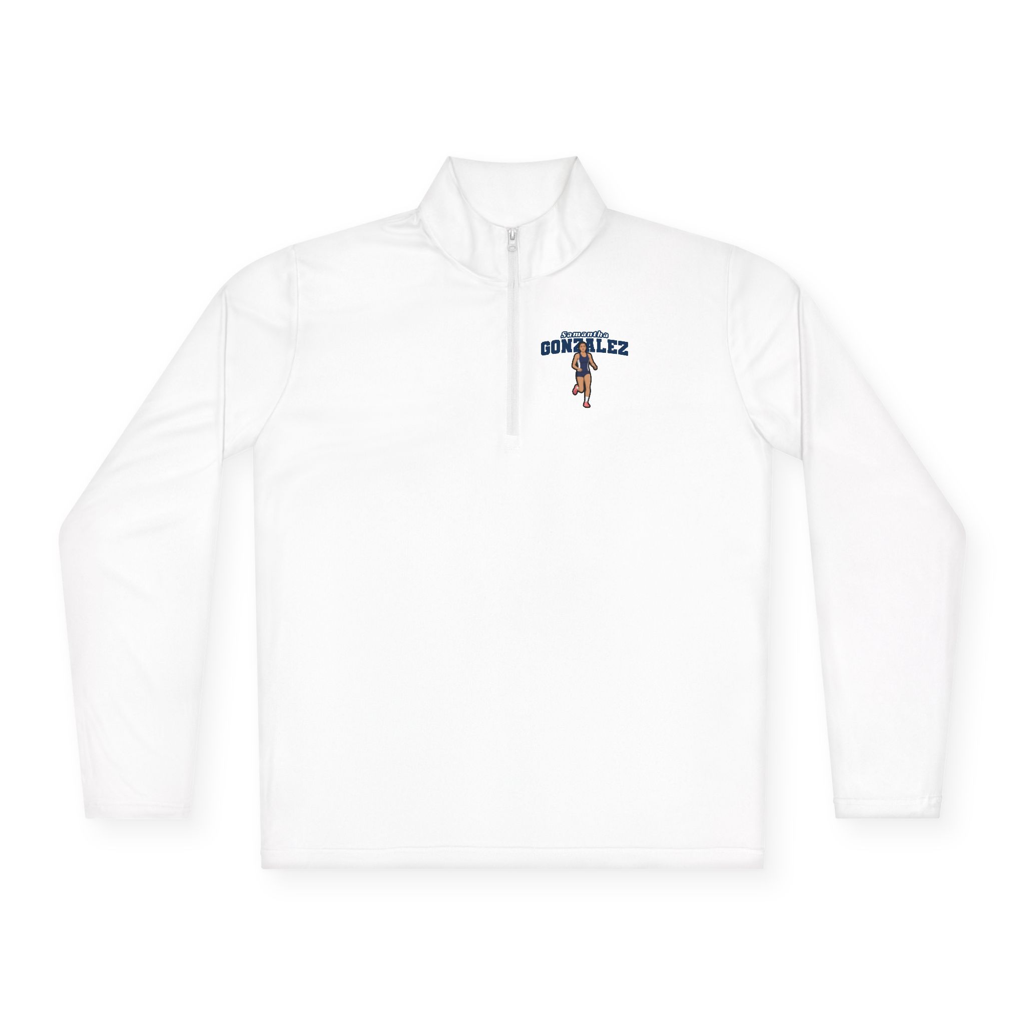 Q-Zip Pullover — character_name_arch in White