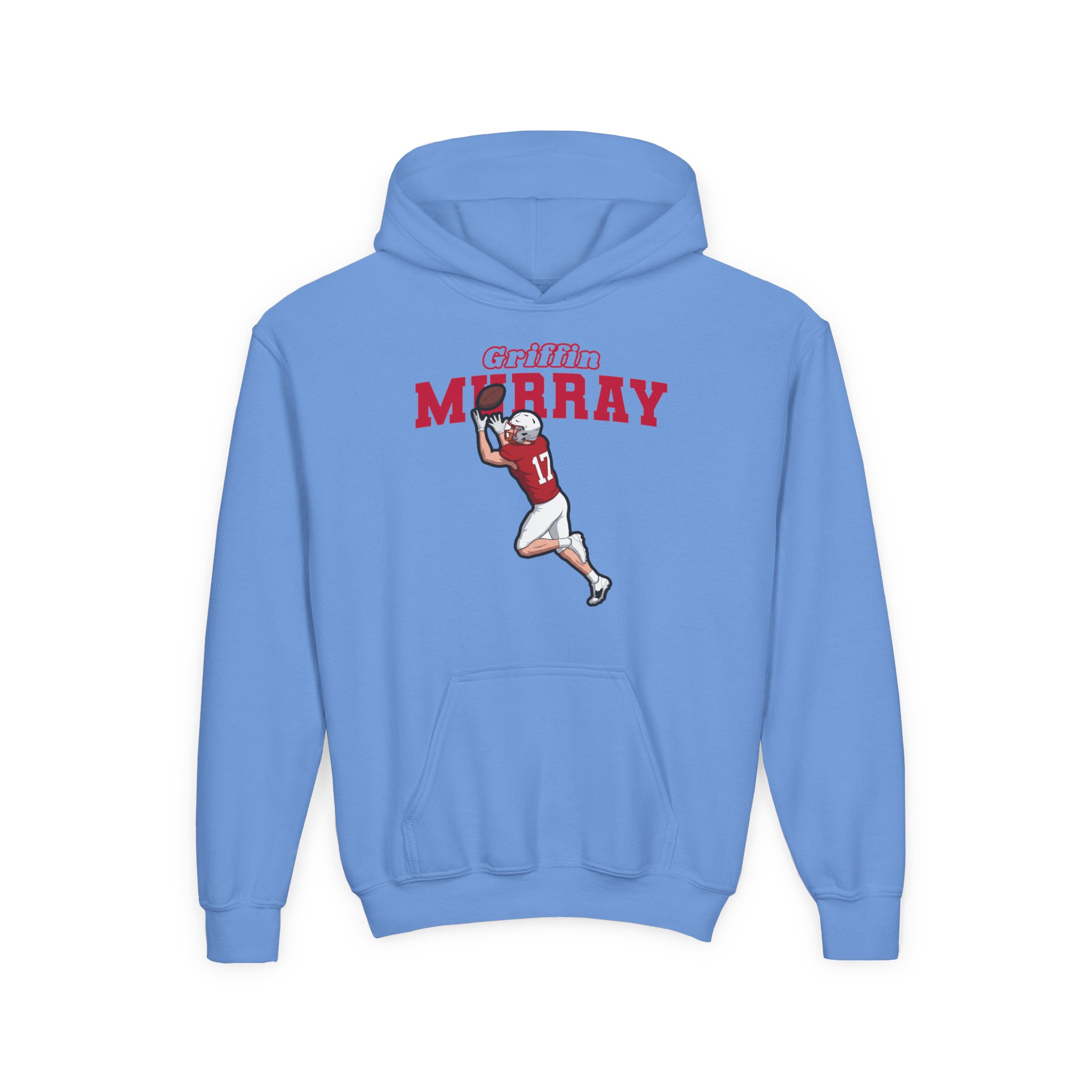 Youth Hoodie — character_name_arch in Blue