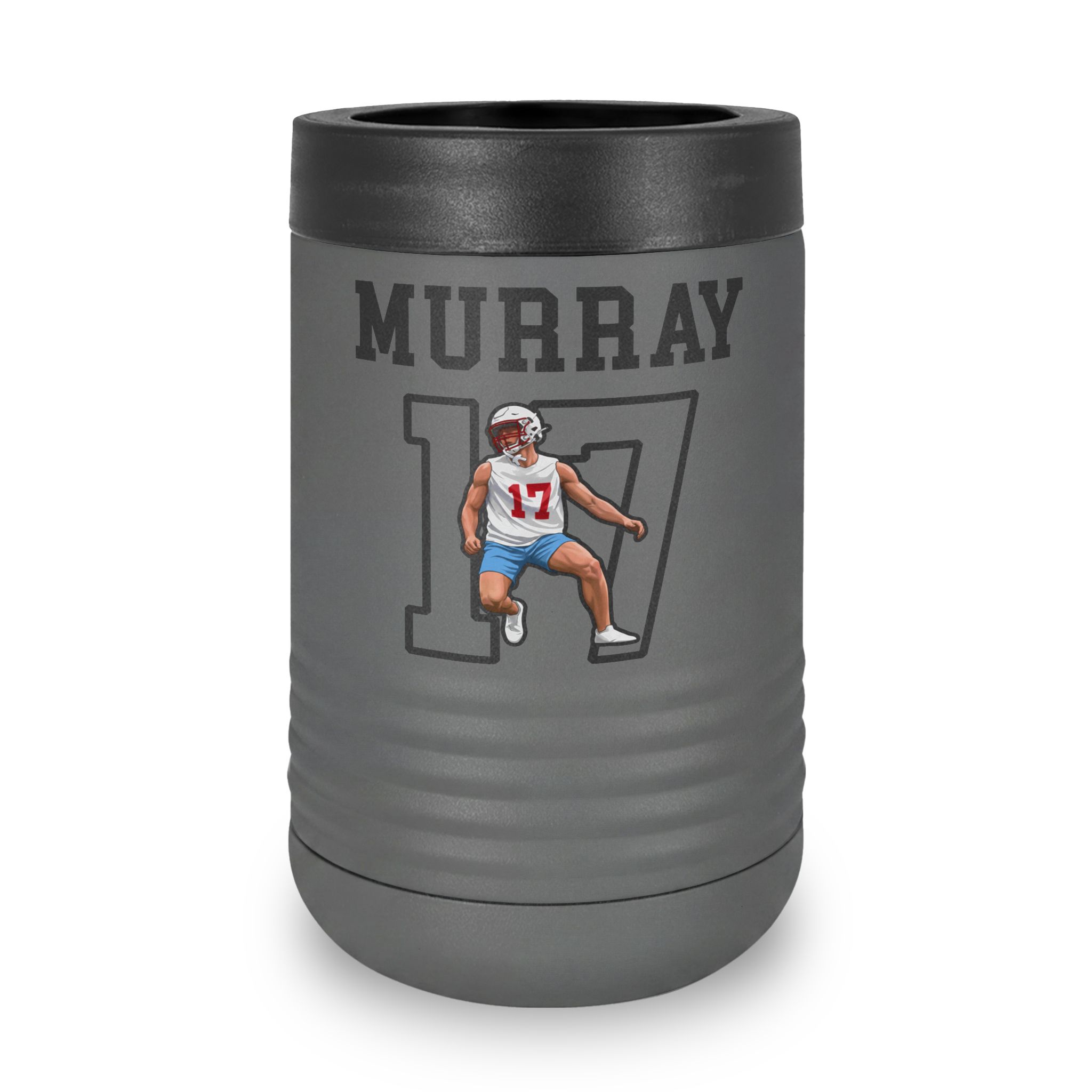 Stainless Can Cooler — character_shirsey in Grey