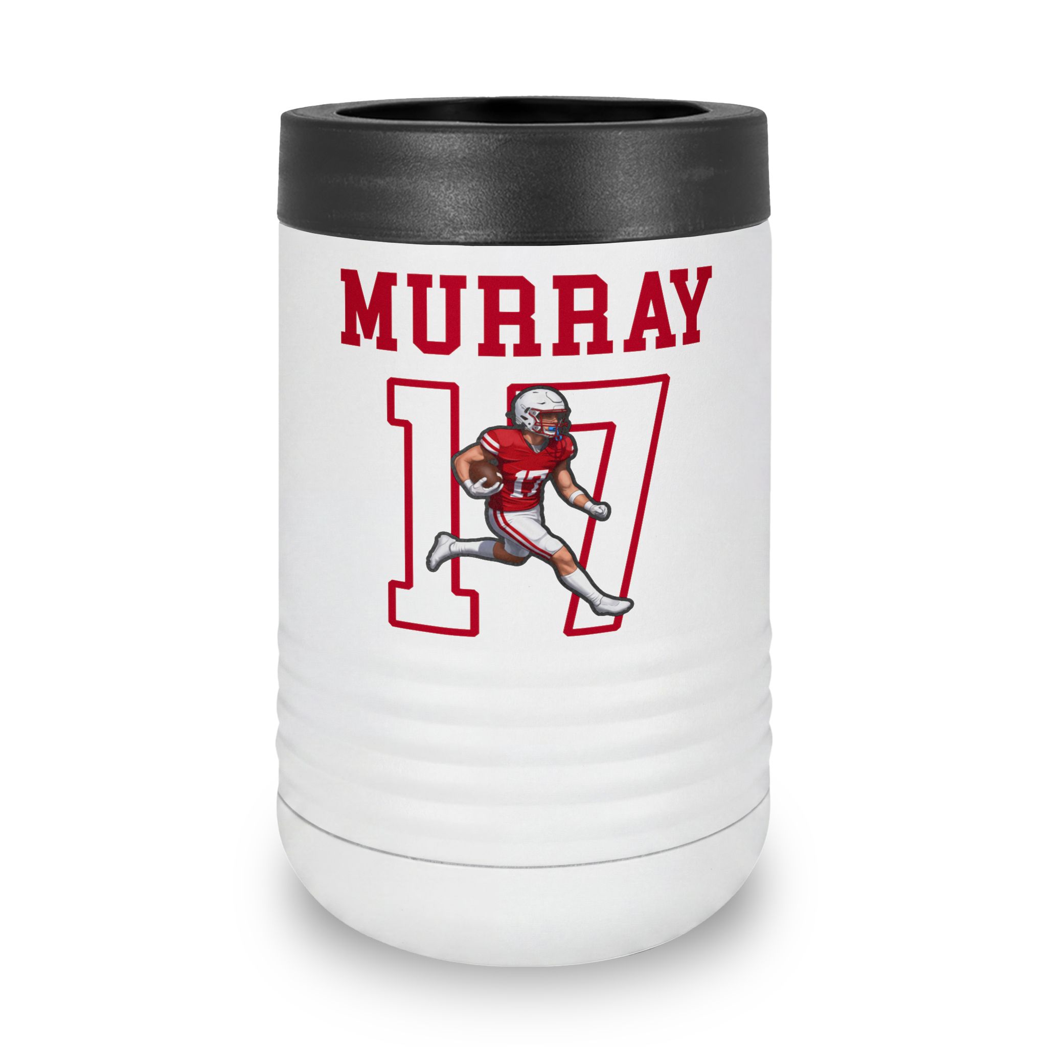 Stainless Can Cooler — character_shirsey in White