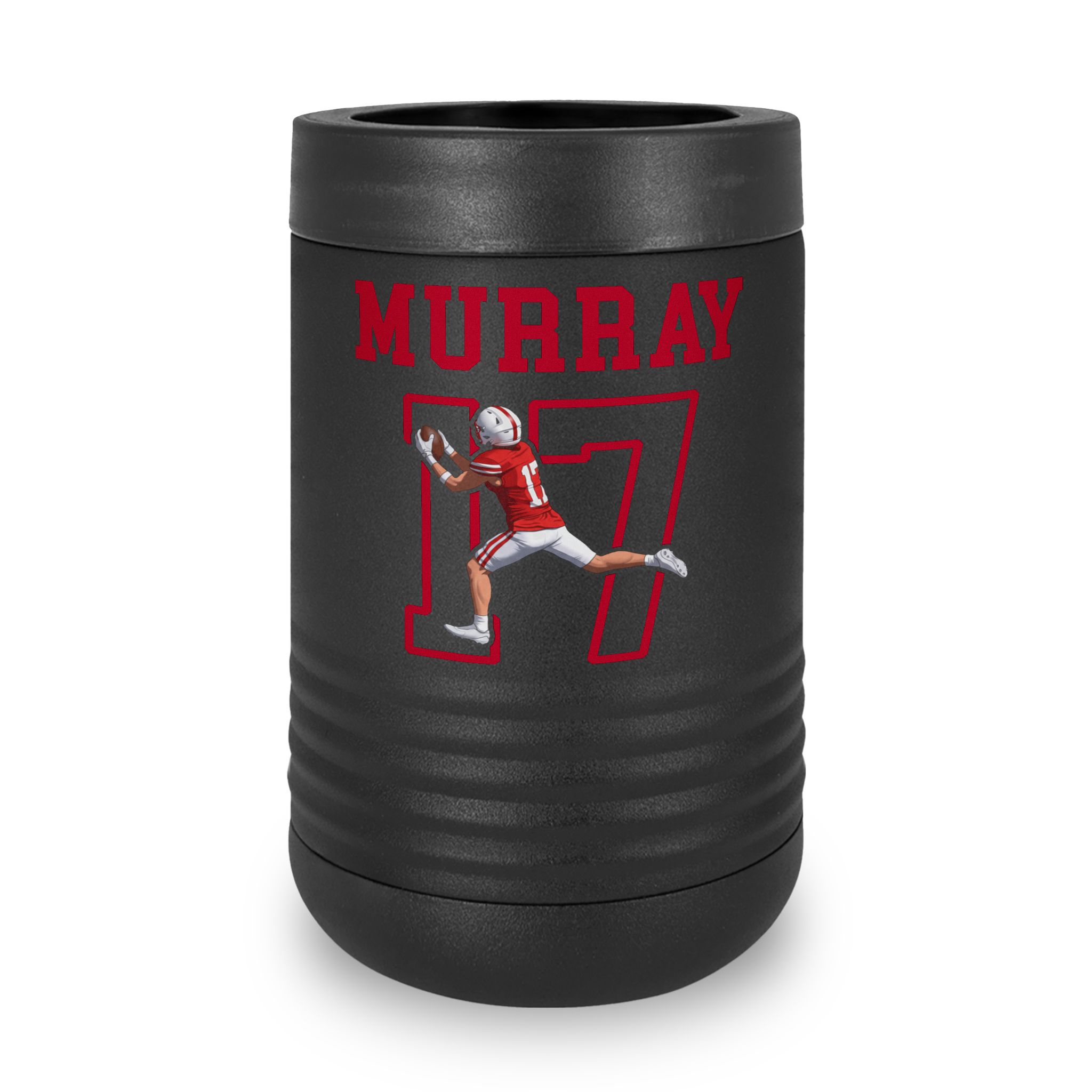 Stainless Can Cooler — character_shirsey in Black
