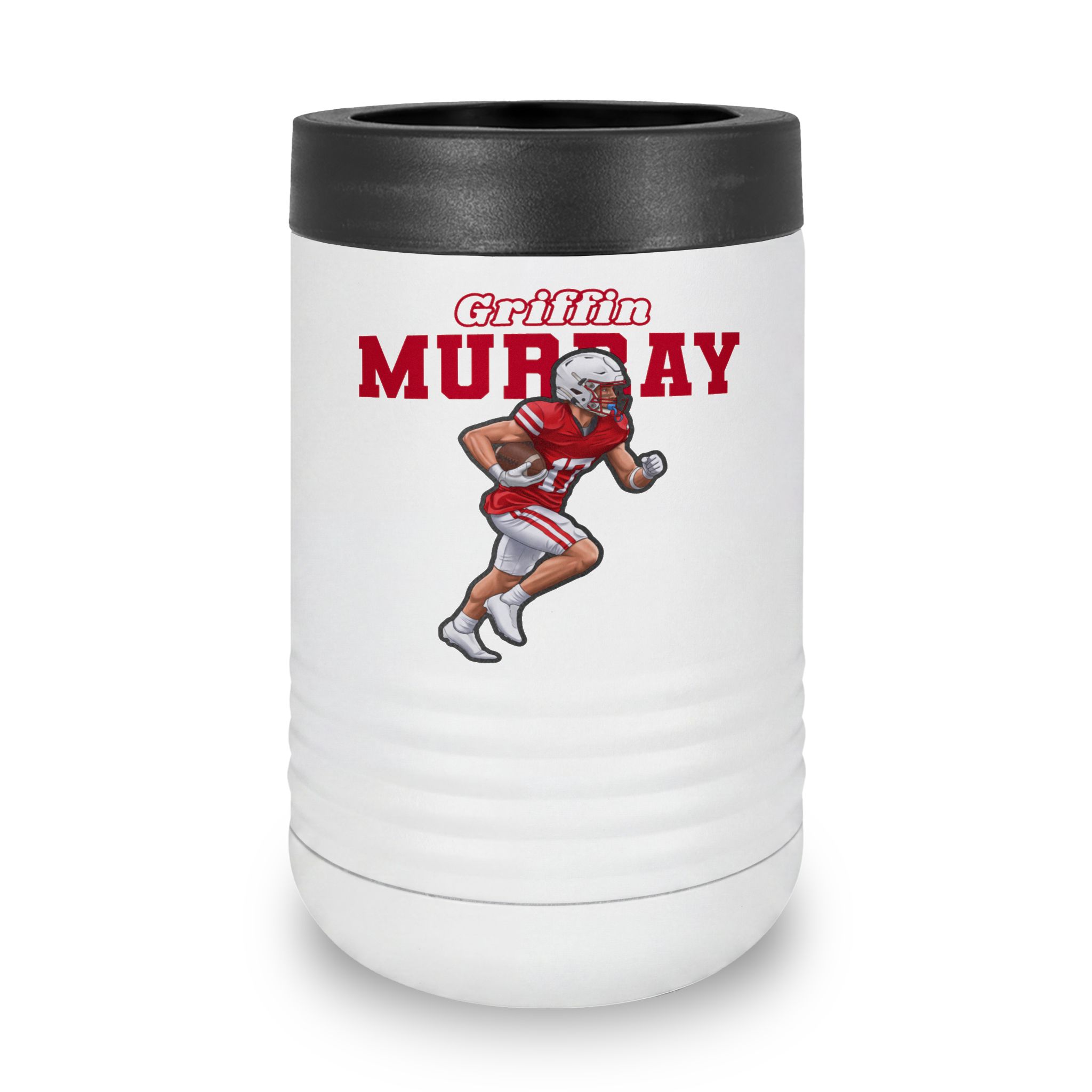 Stainless Can Cooler — character_name_arch in White