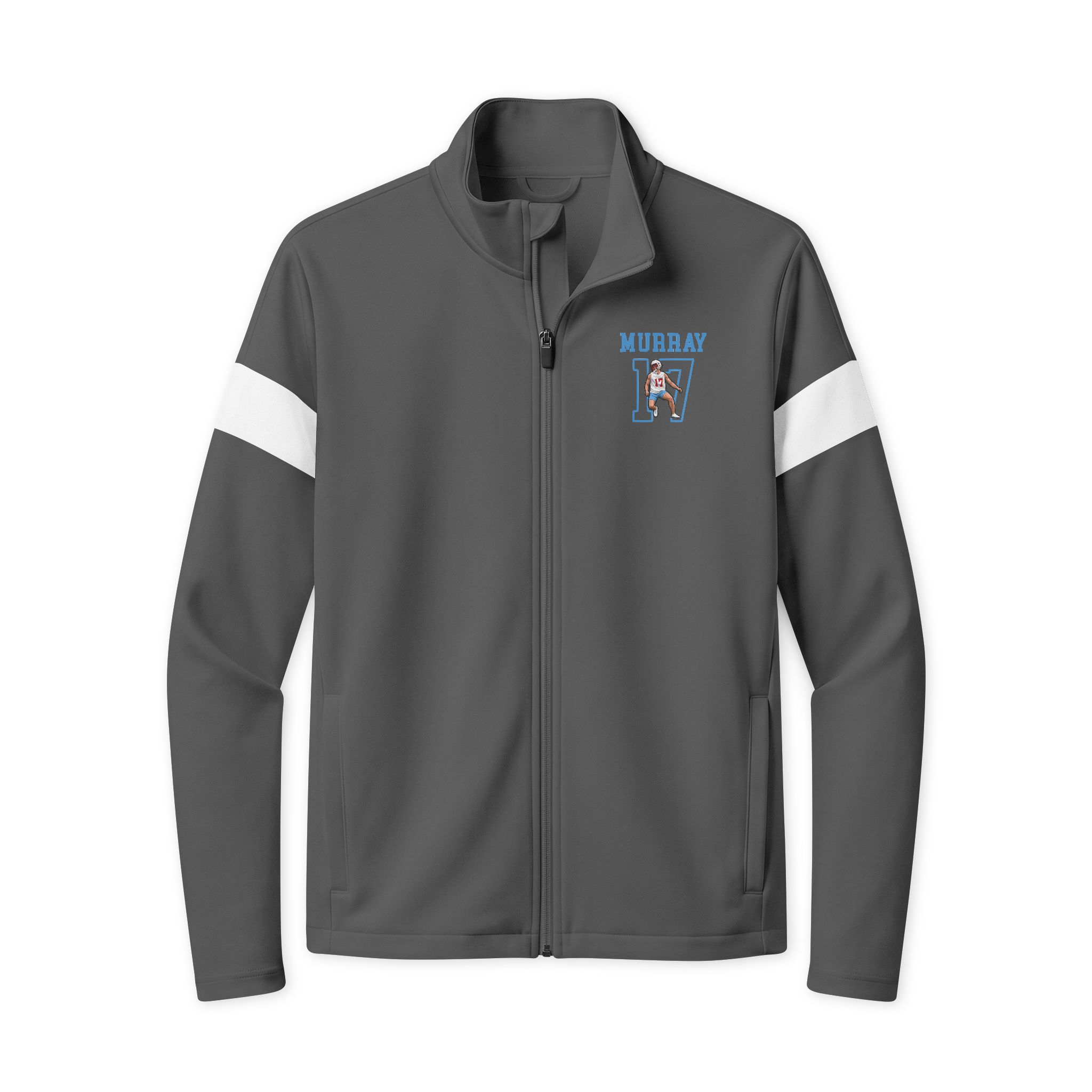 Travel Full-Zip Jacket — character_shirsey in Iron Grey/ White