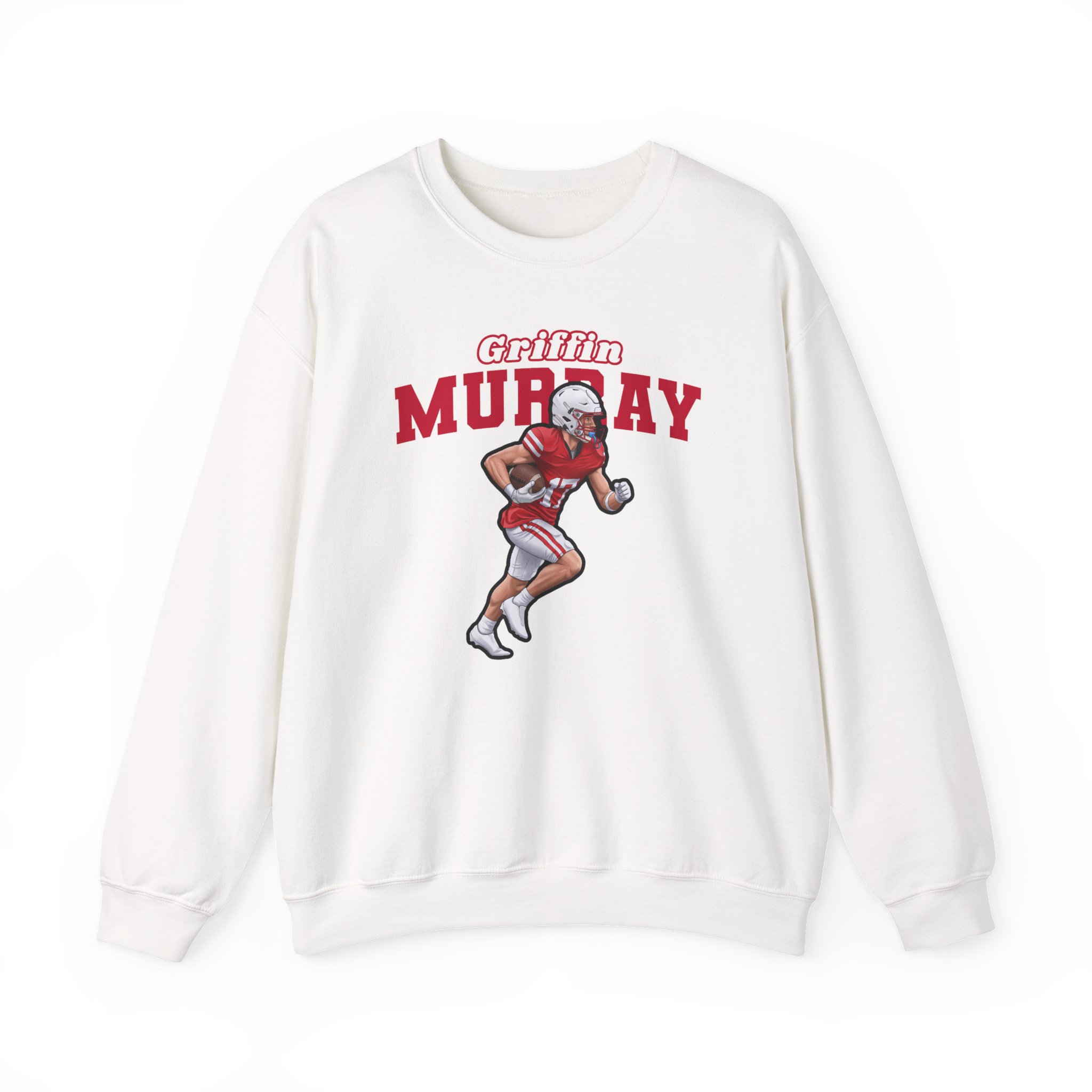Crewneck Sweatshirt — character_name_arch in White