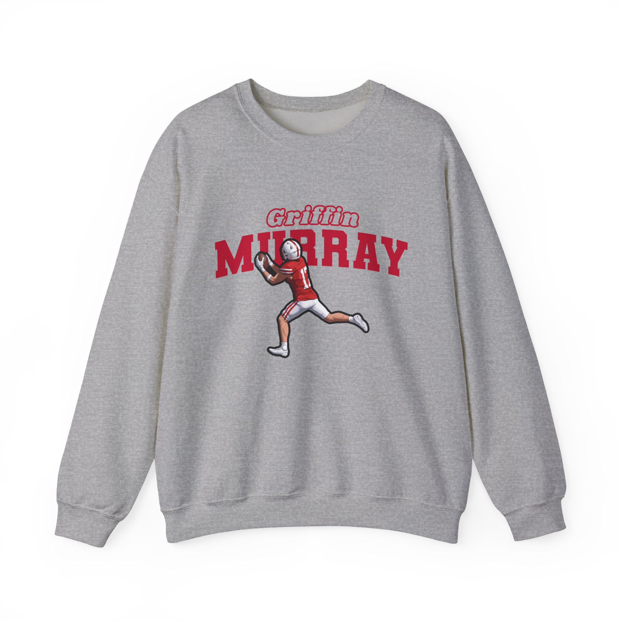 Crewneck Sweatshirt — character_name_arch in Grey