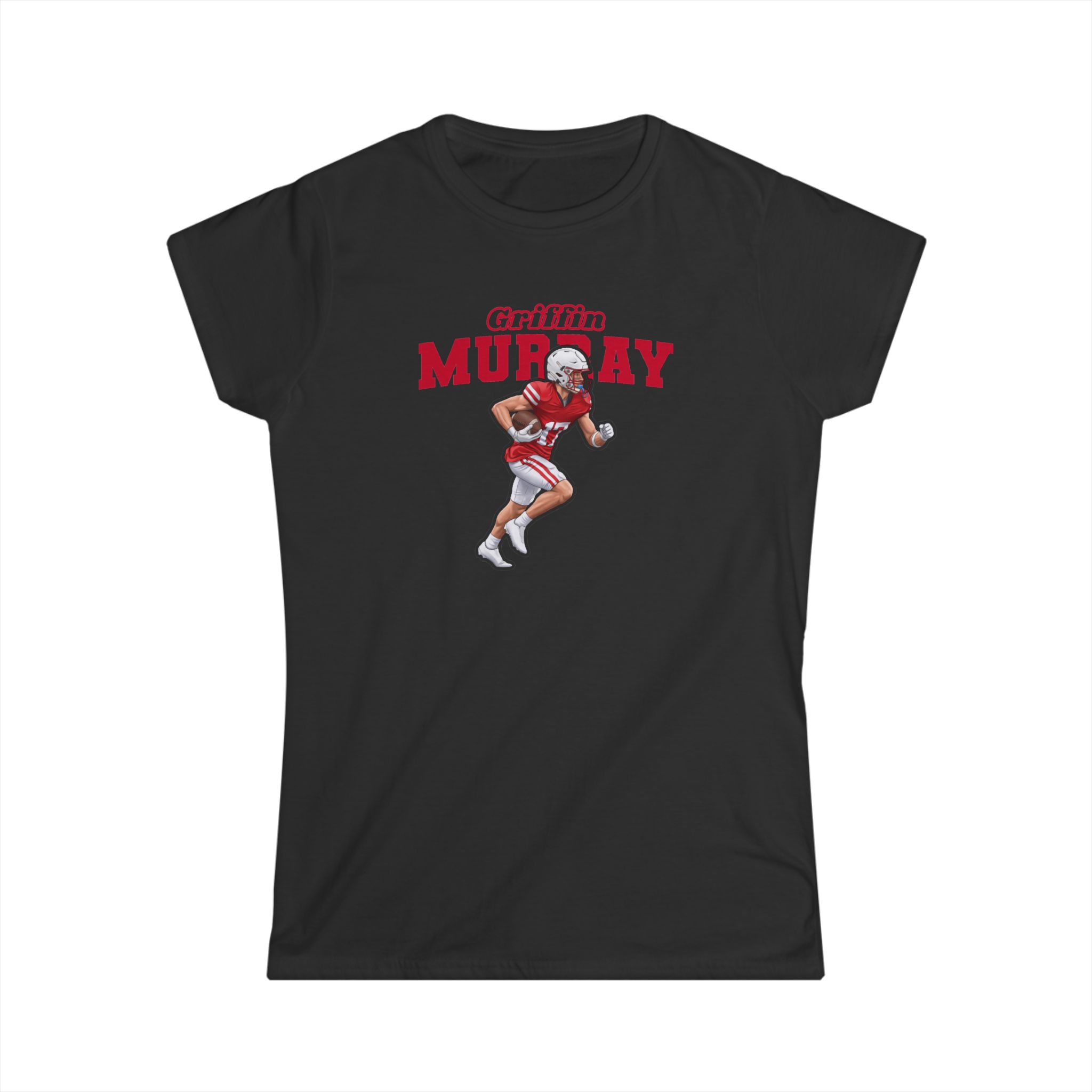 Women's Softstyle Tee — character_name_arch in Black