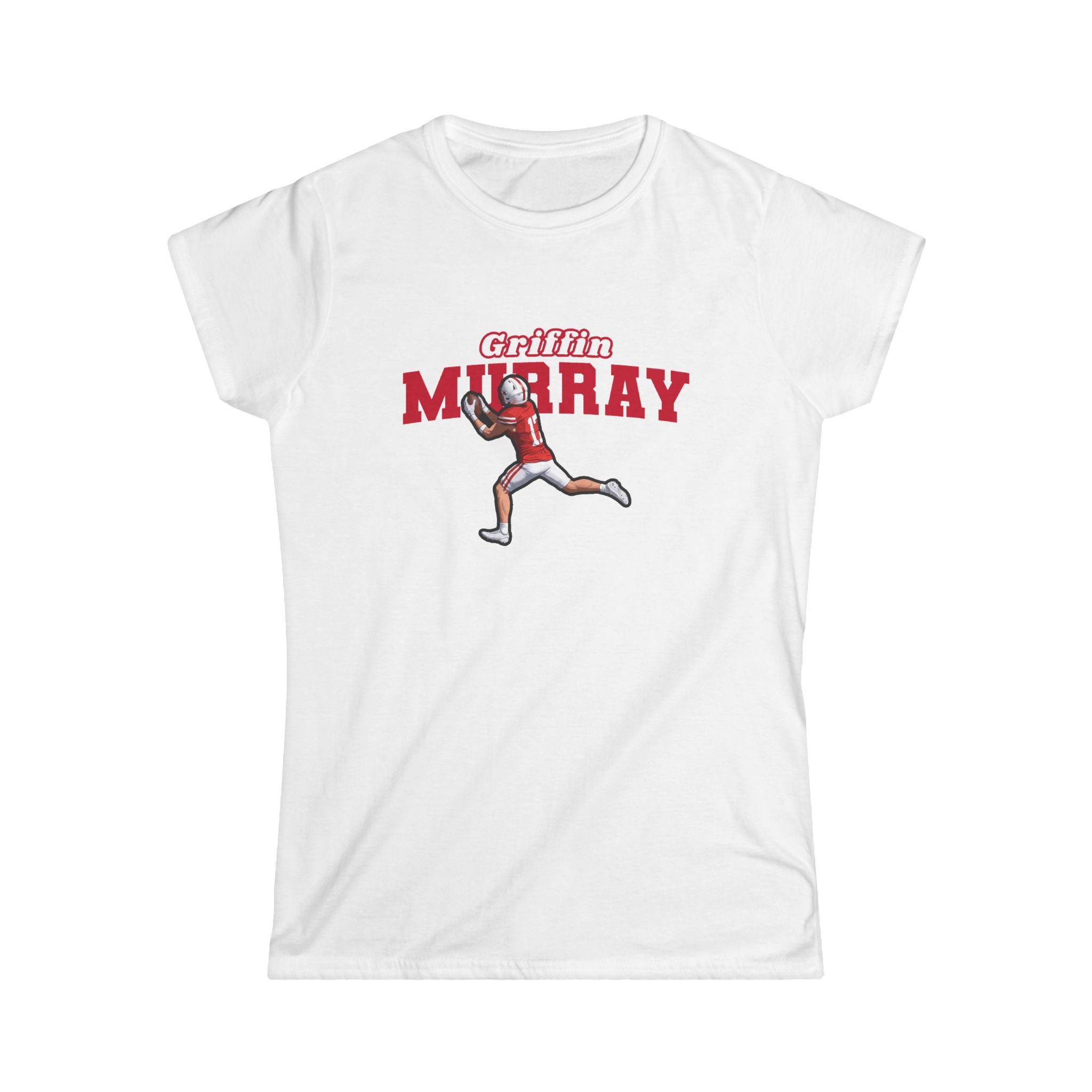 Women's Softstyle Tee — character_name_arch in White