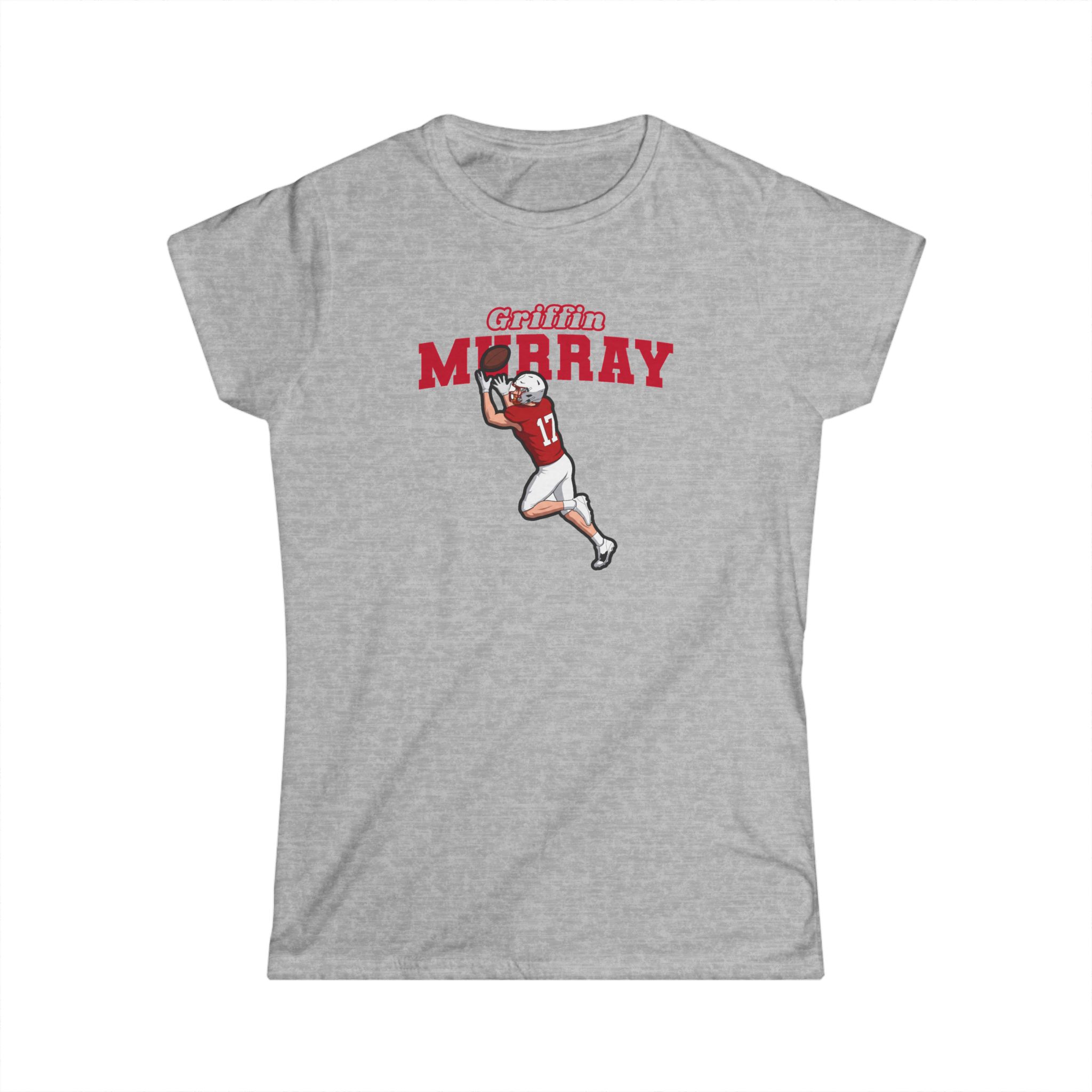 Women's Softstyle Tee — character_name_arch in Grey