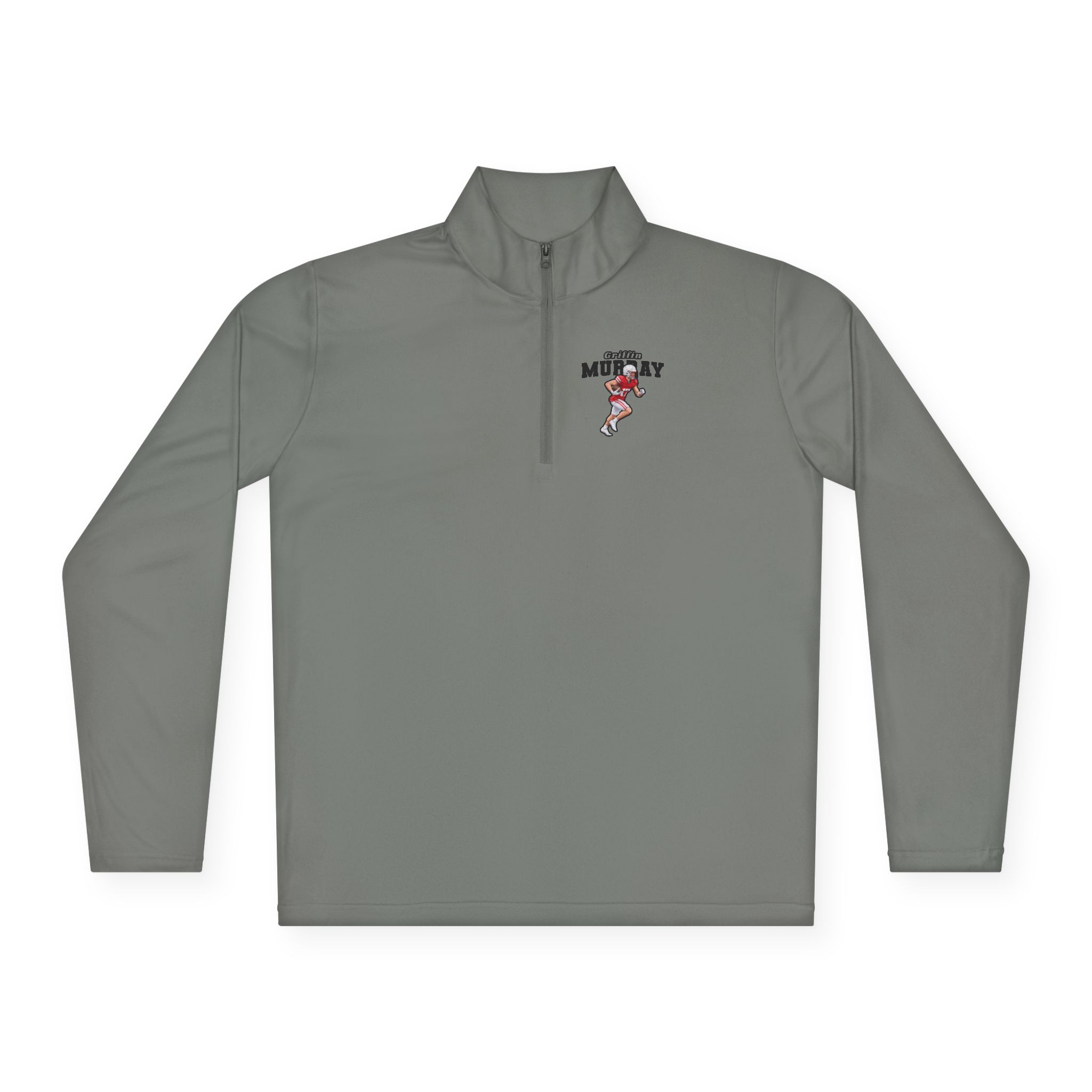 Q-Zip Pullover — character_name_arch in Grey