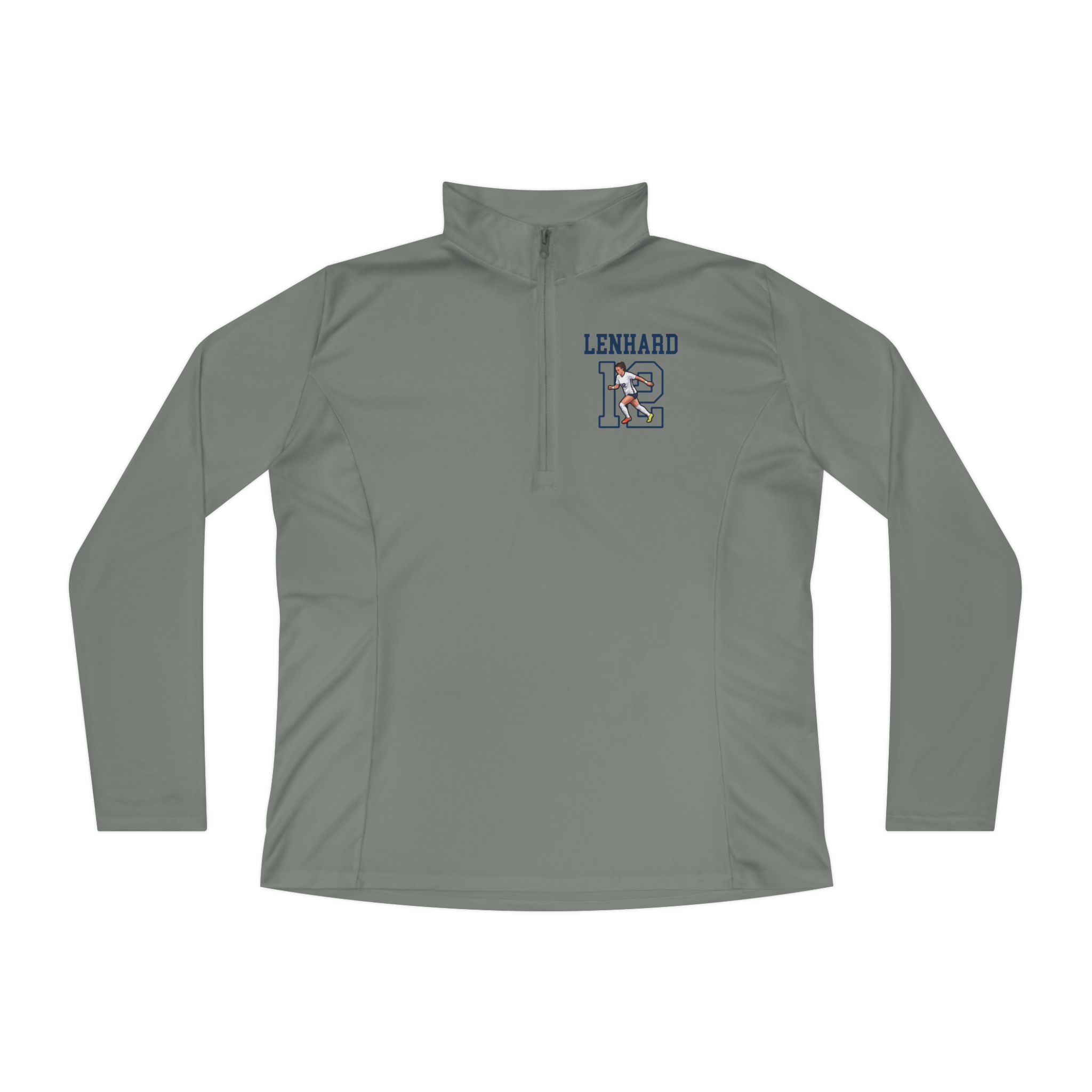 Women's Q-Zip Pullover — character_shirsey in Grey