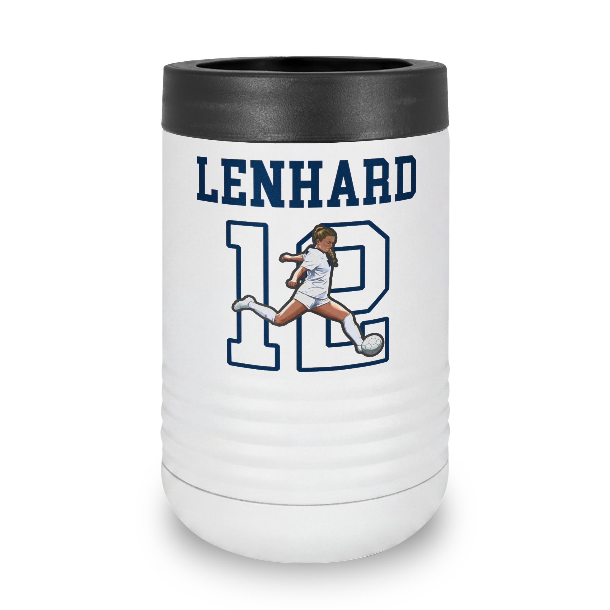 Stainless Can Cooler — character_shirsey in White