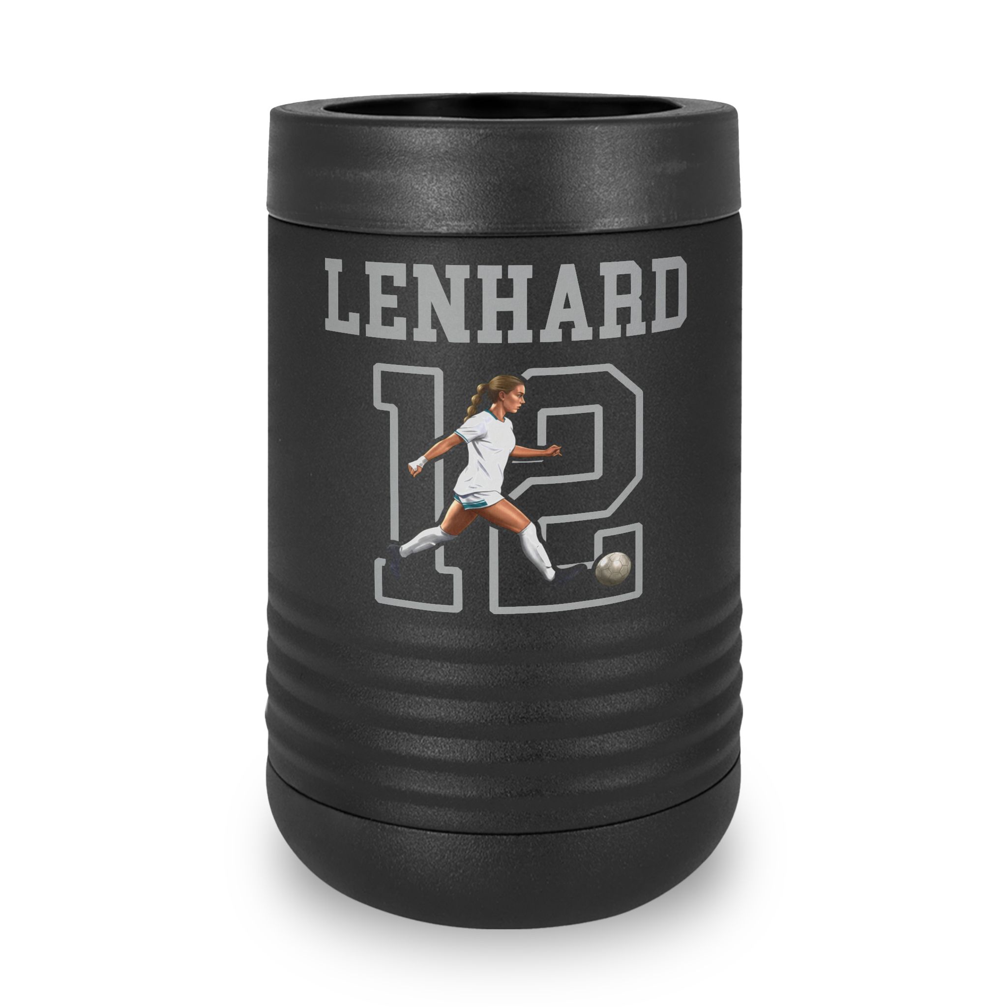 Stainless Can Cooler — character_shirsey in Black