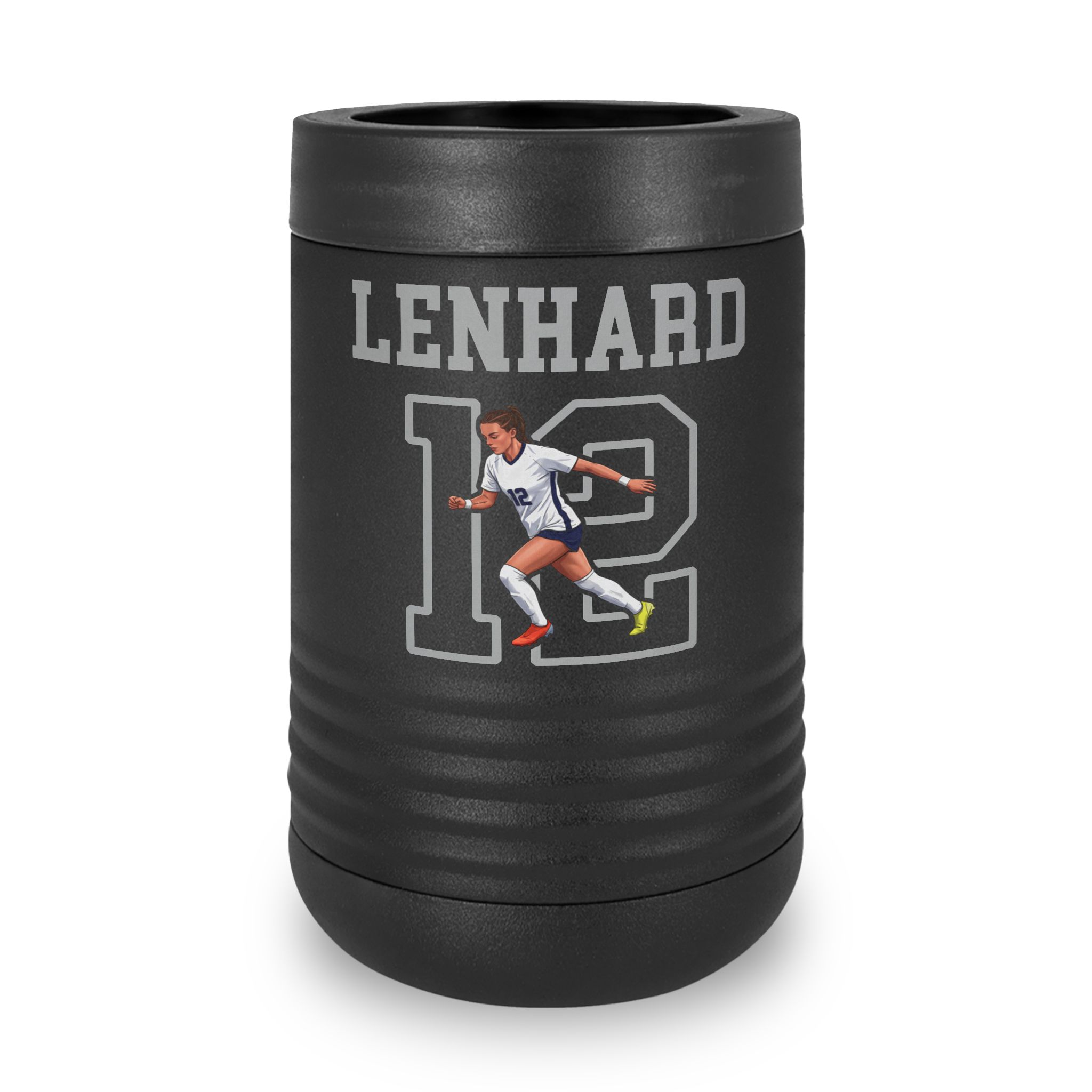 Stainless Can Cooler — character_shirsey in Black