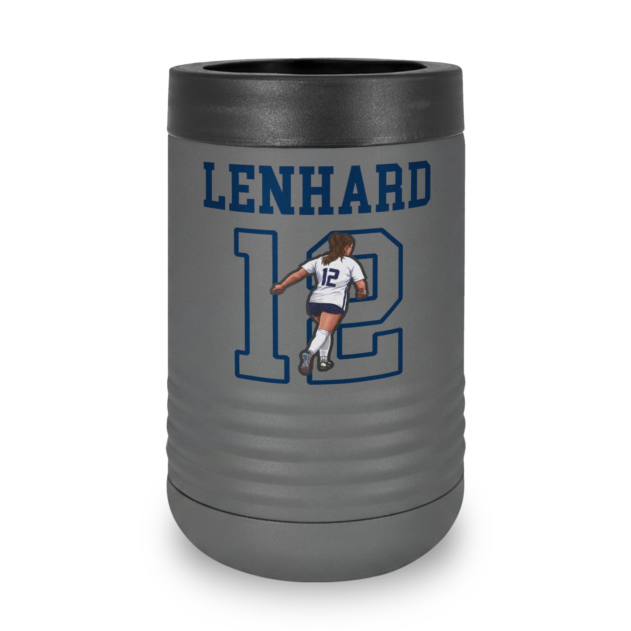 Stainless Can Cooler — character_shirsey in Grey