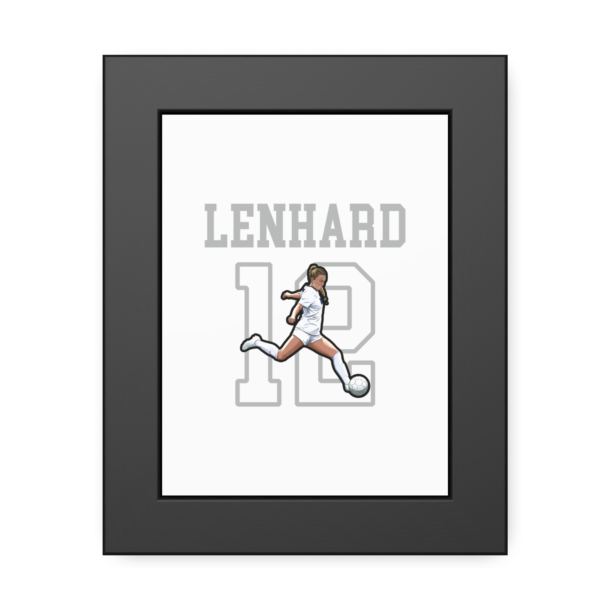 Framed Poster — character_shirsey in Black