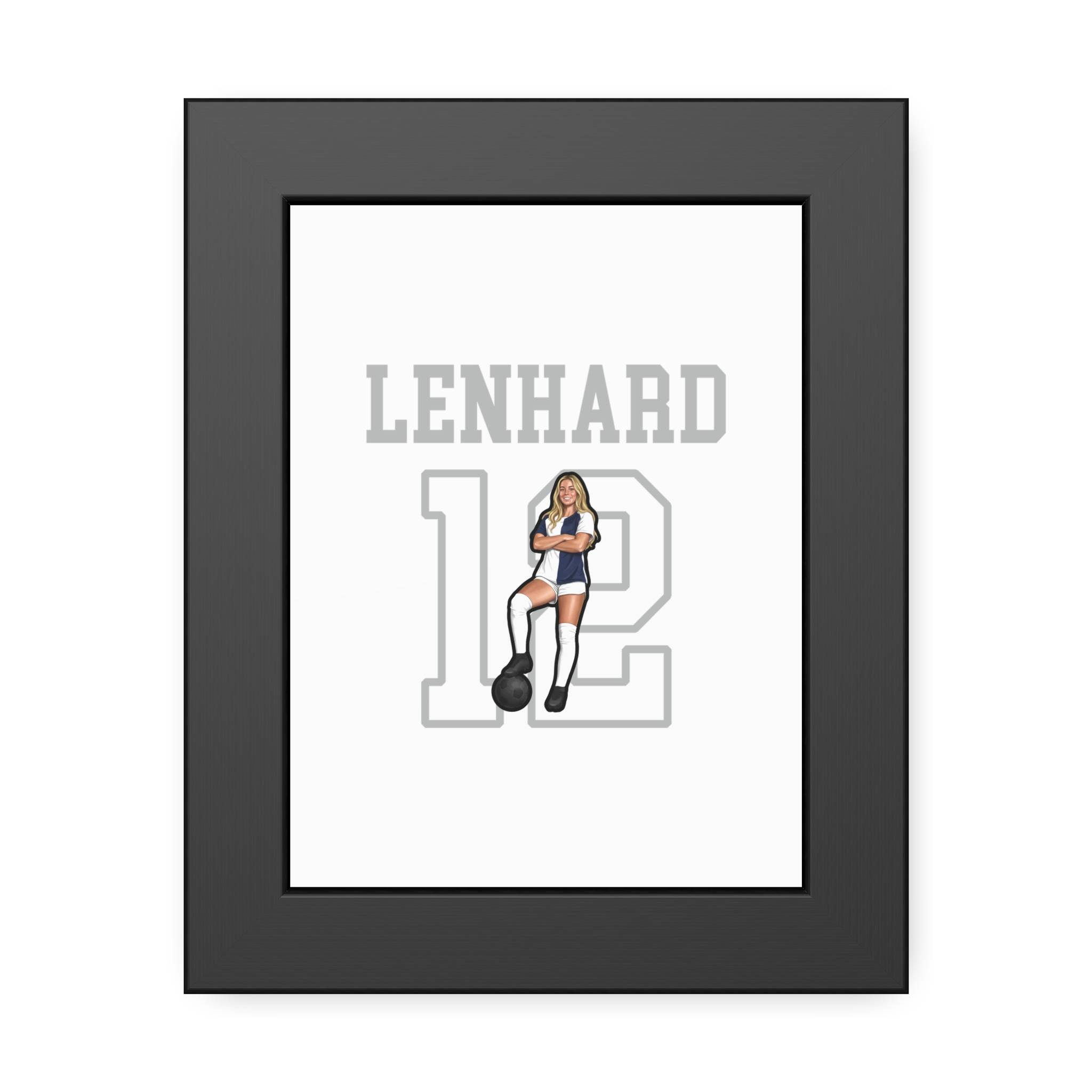 Framed Poster — character_shirsey in Black