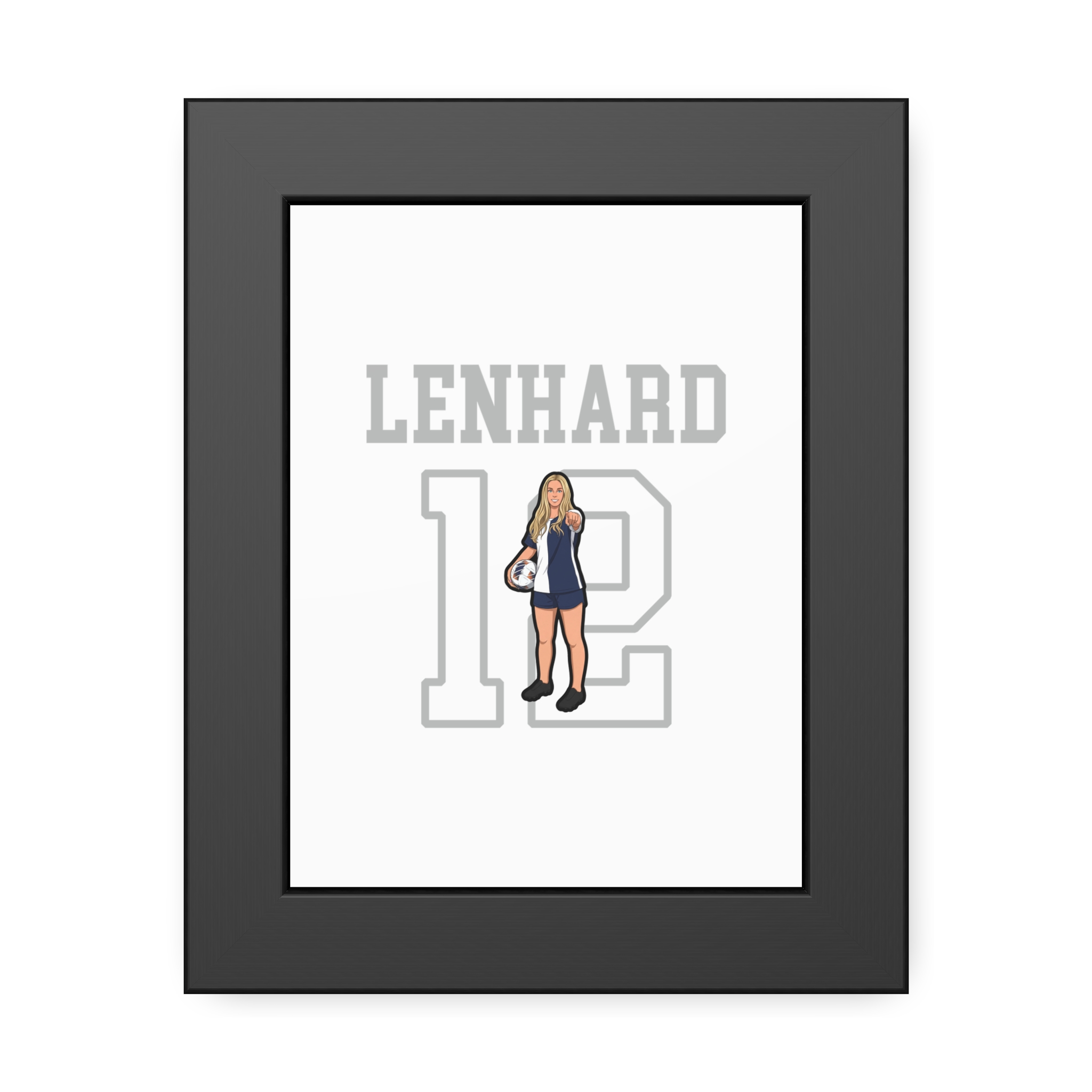 Framed Poster — character_shirsey in Black