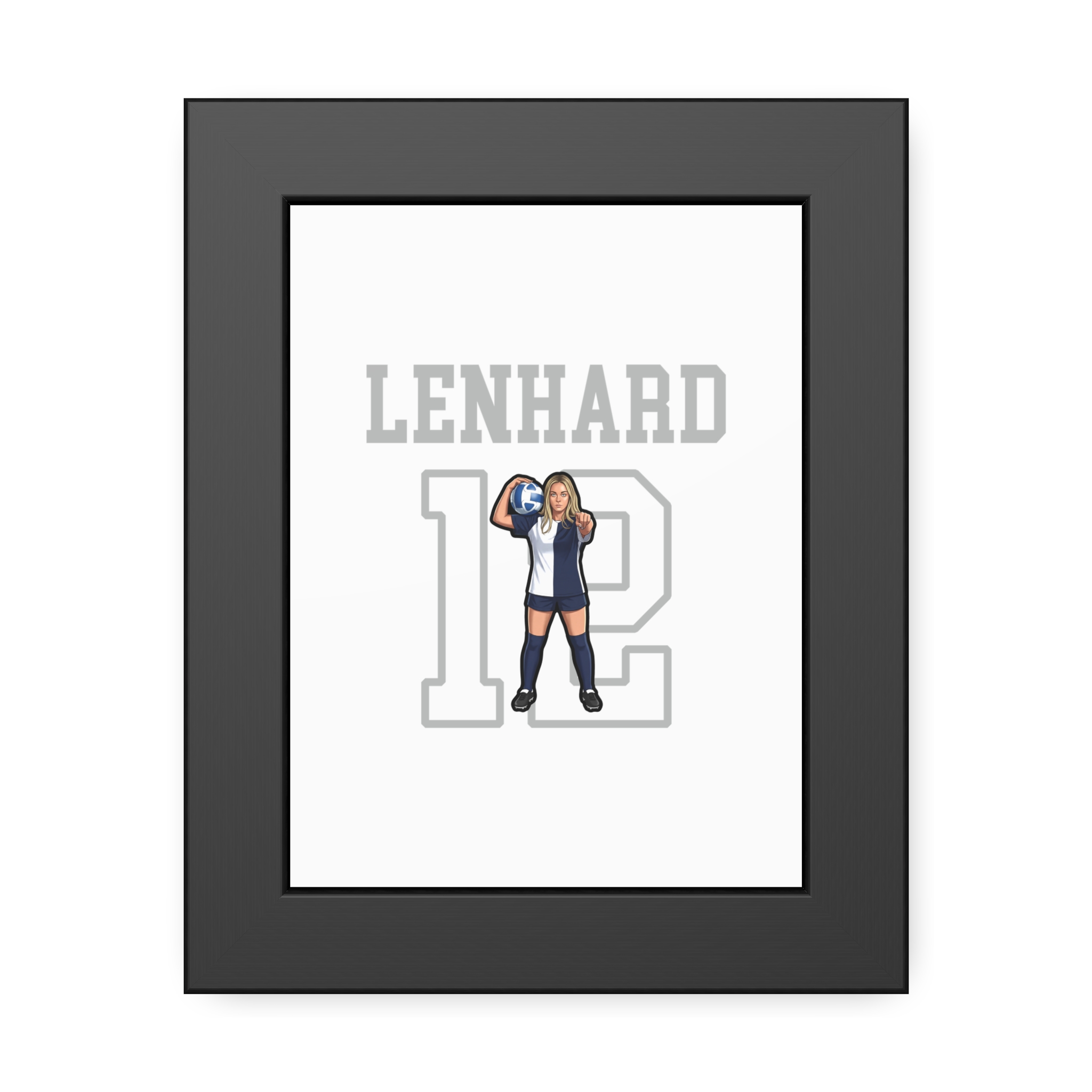 Framed Poster — character_shirsey in Black