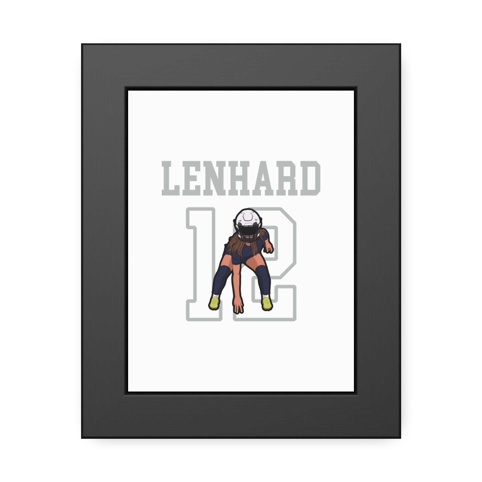 Framed Poster — character_shirsey in Black