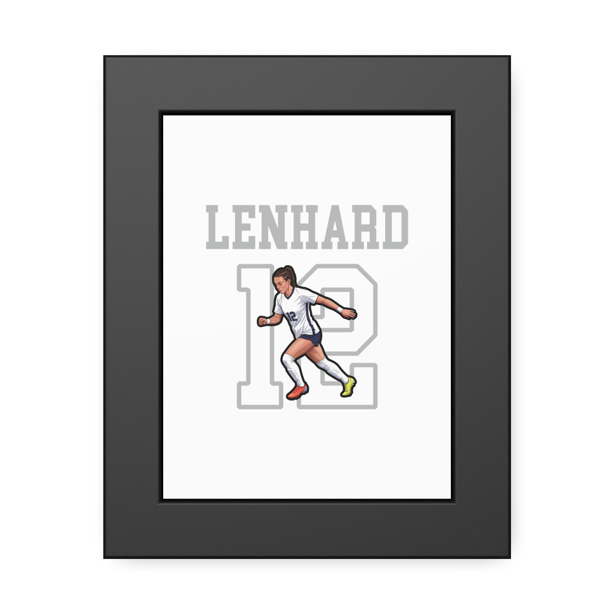 Framed Poster — character_shirsey in Black