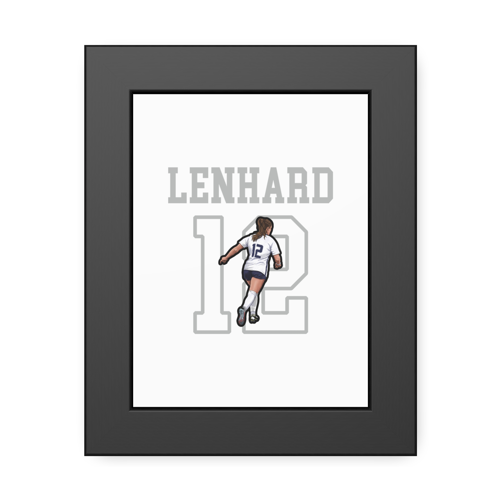 Framed Poster — character_shirsey in Black